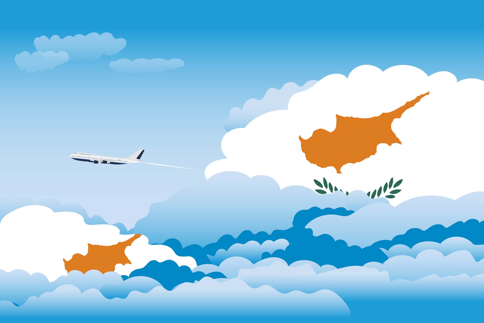 Cyprus Day Clouds Blanket Throw image 2