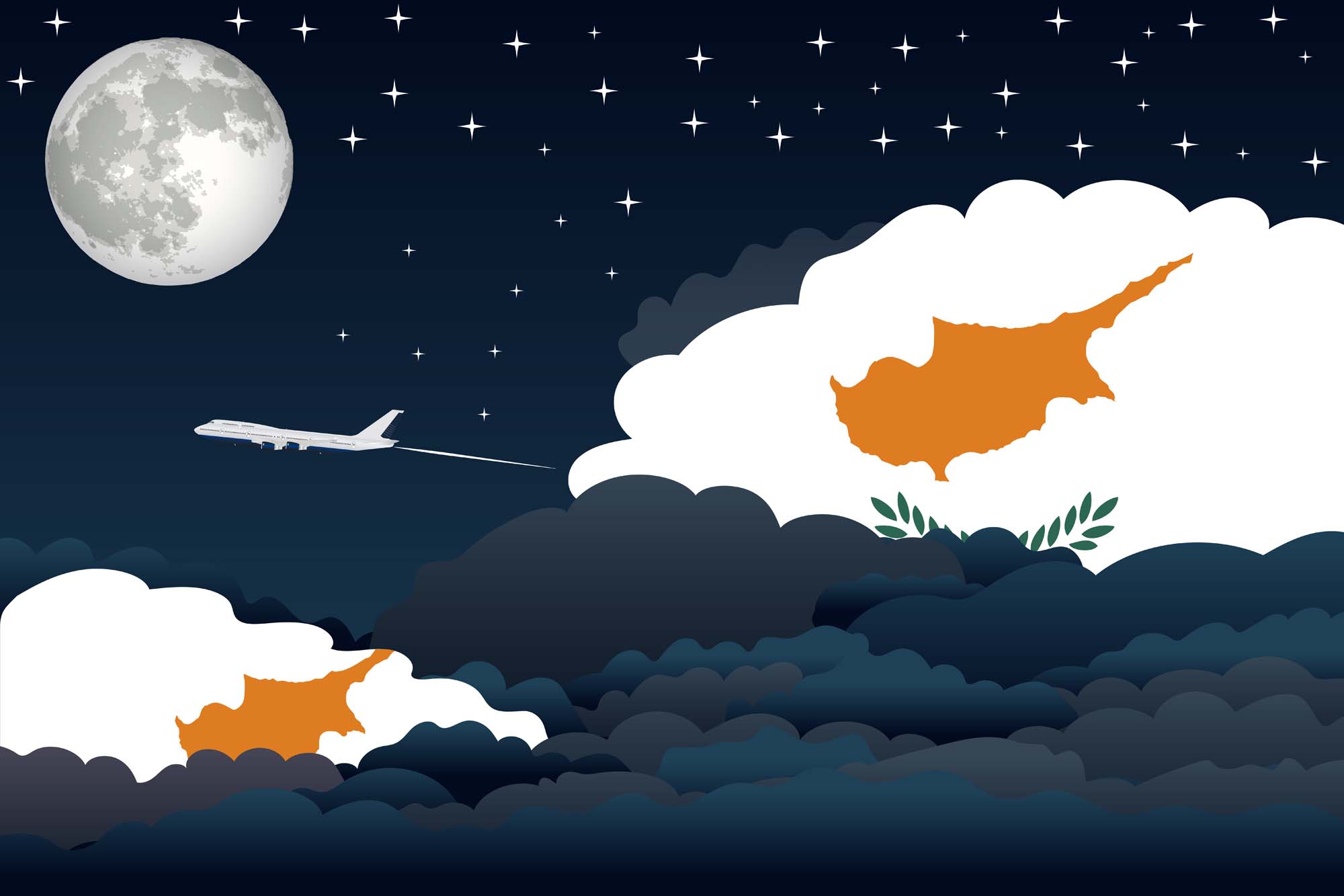 Cyprus Night Clouds Blanket Throw image 2
