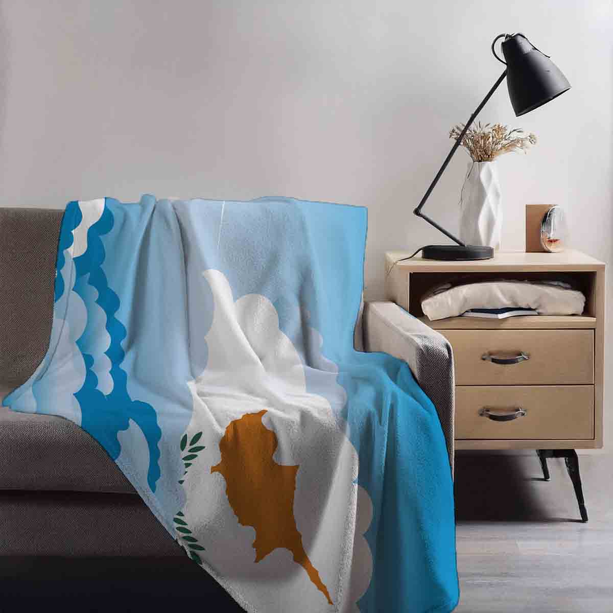 Cyprus Day Clouds Blanket Throw