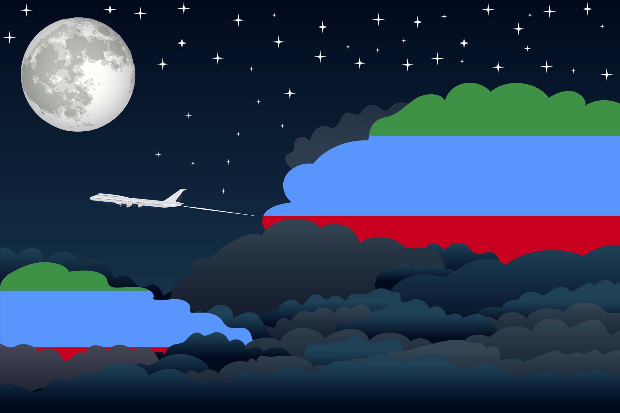 Dagestan Night Clouds Blanket Throw image 2