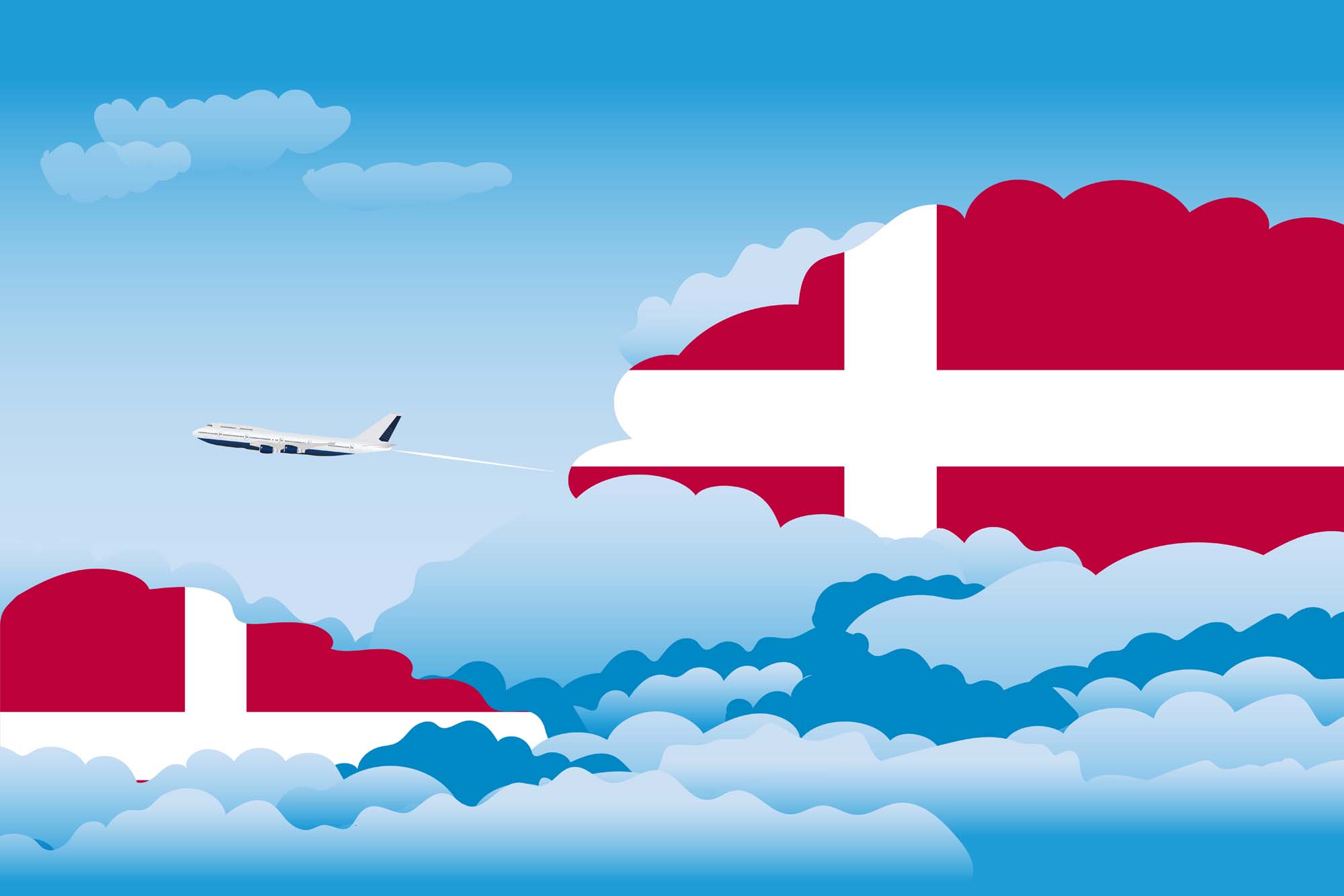 Denmark Day Clouds Blanket Throw image 2