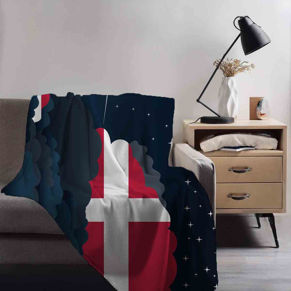 Denmark Night Clouds Blanket Throw