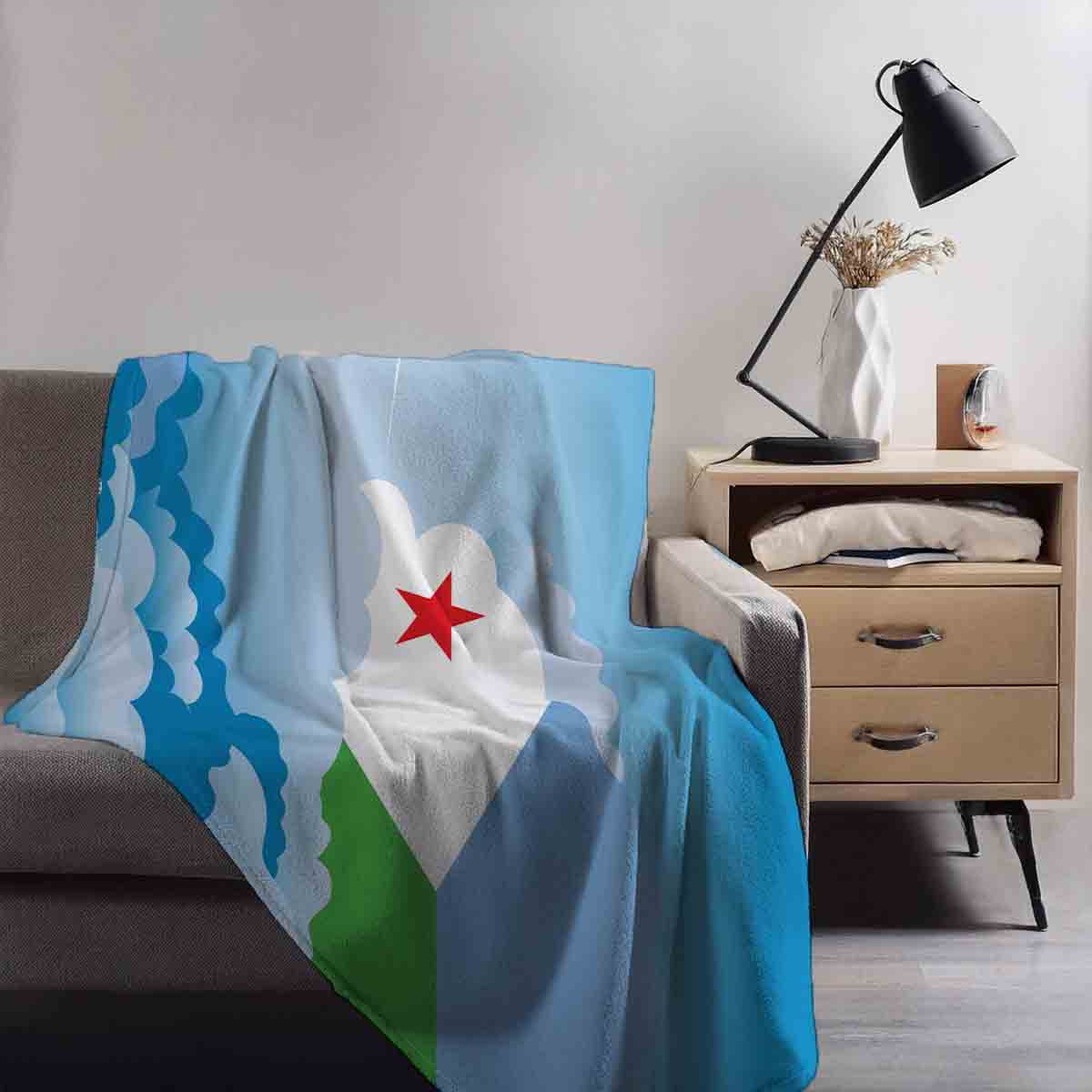 Djibouti Day Clouds Blanket Throw