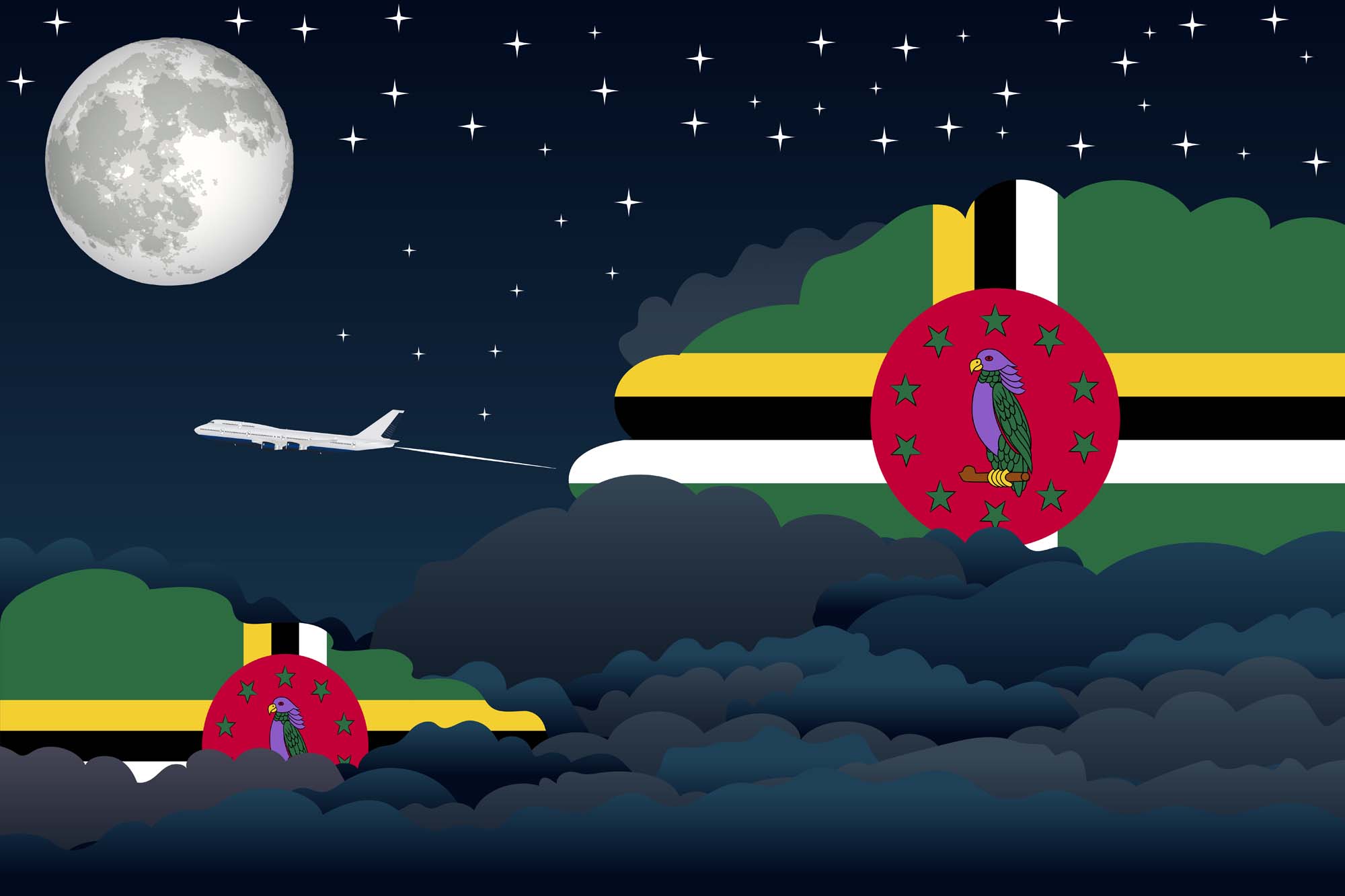Dominica Night Clouds Blanket Throw image 2