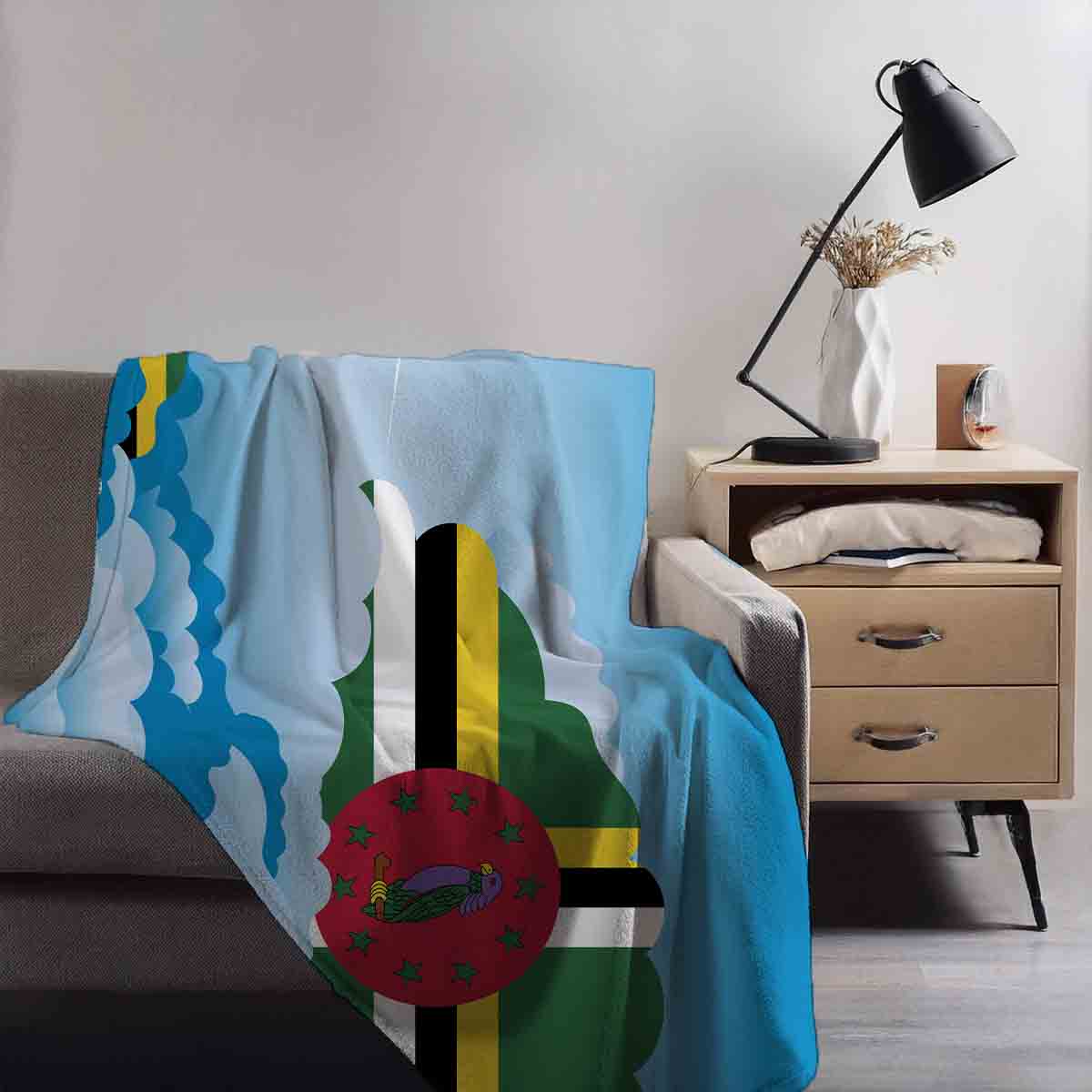 Dominica Day Clouds Blanket Throw
