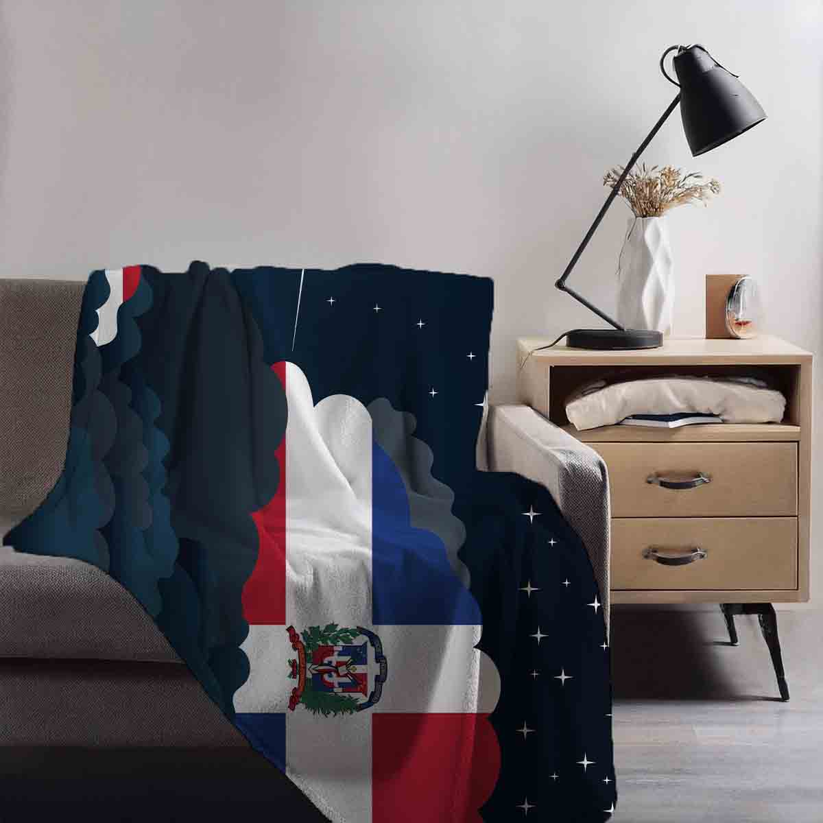 Dominican Republic Night Clouds Blanket Throw
