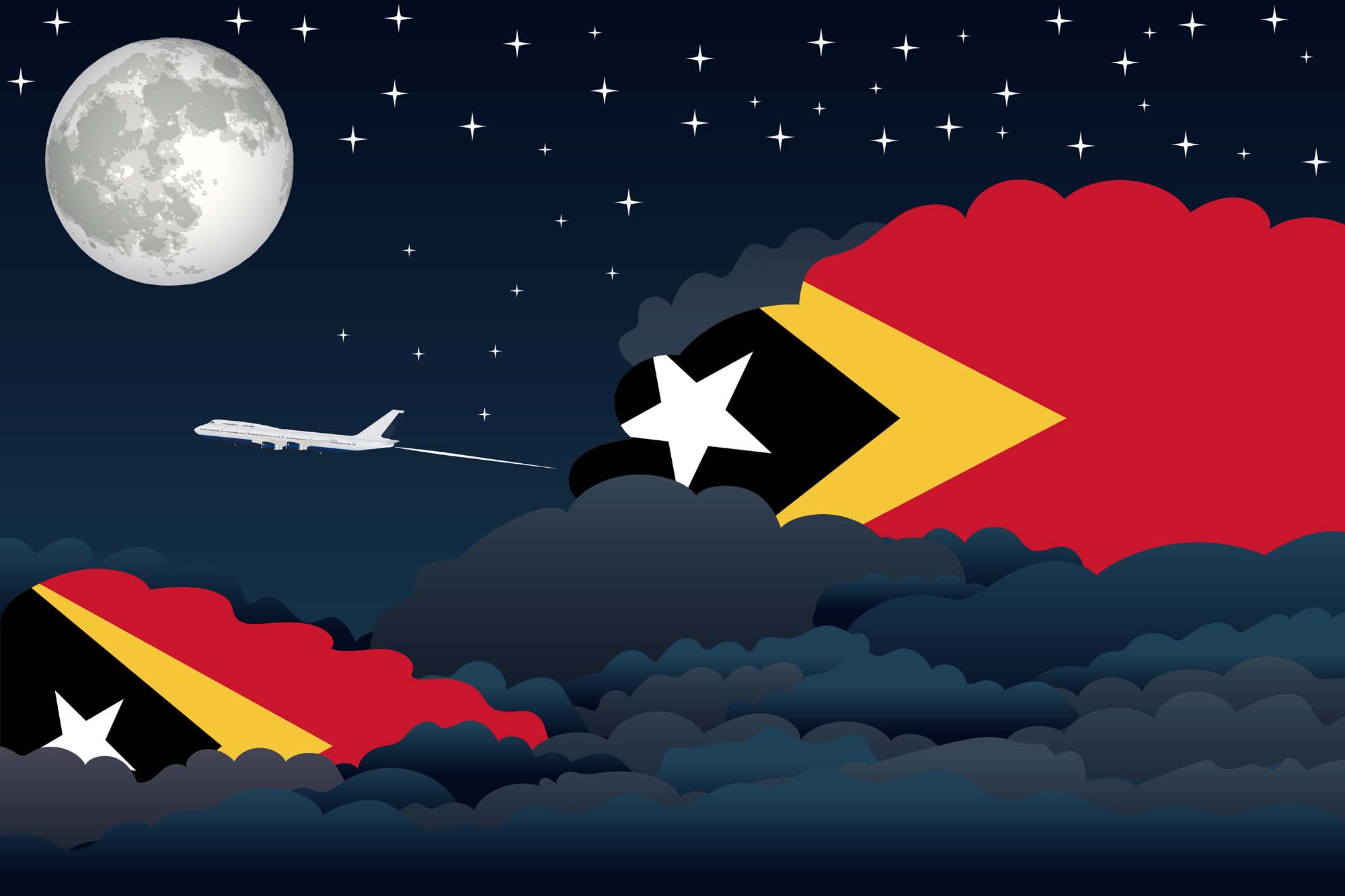 East Timor Night Clouds Blanket Throw image 2