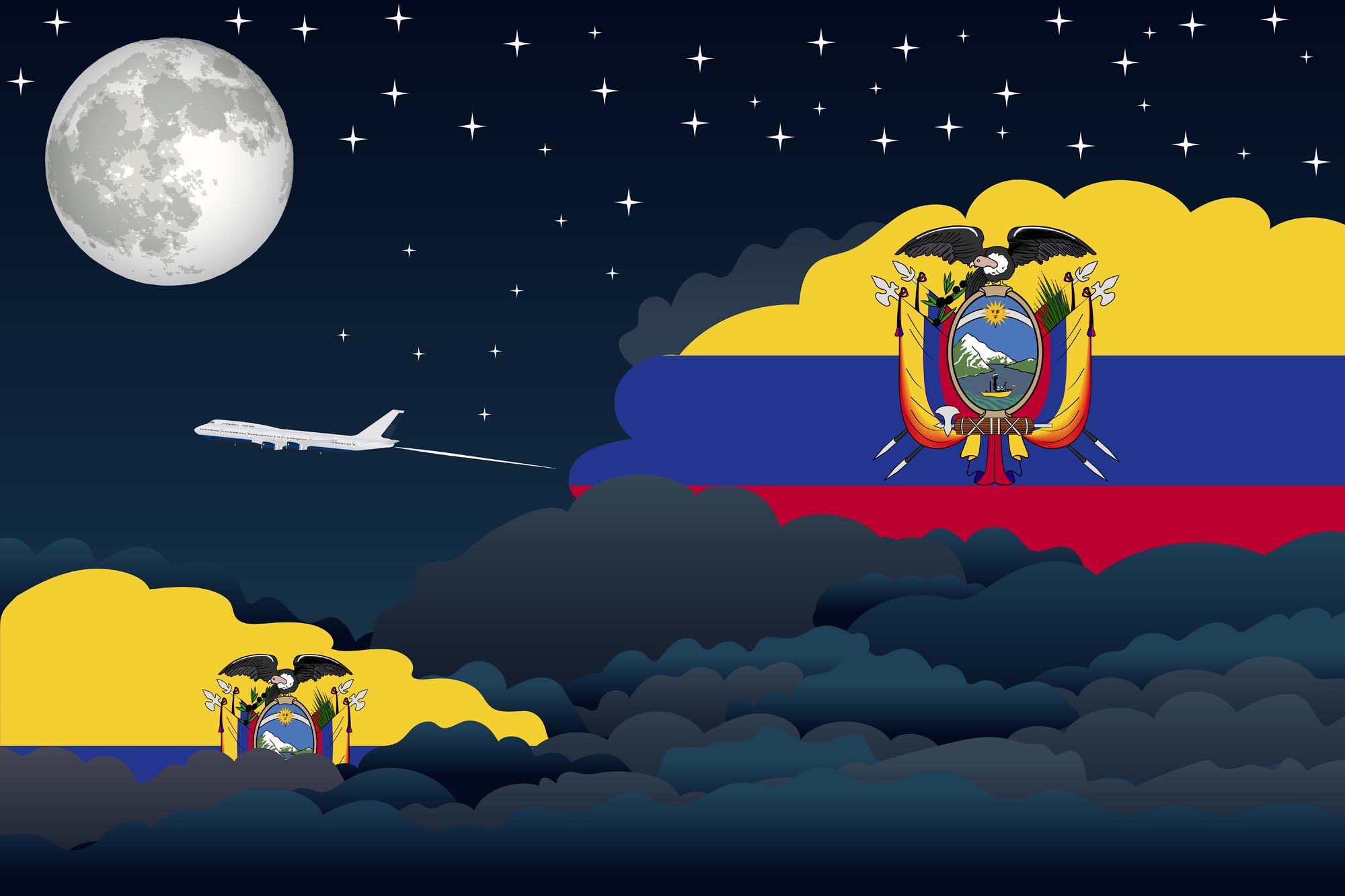 Ecuador Night Clouds Blanket Throw image 2
