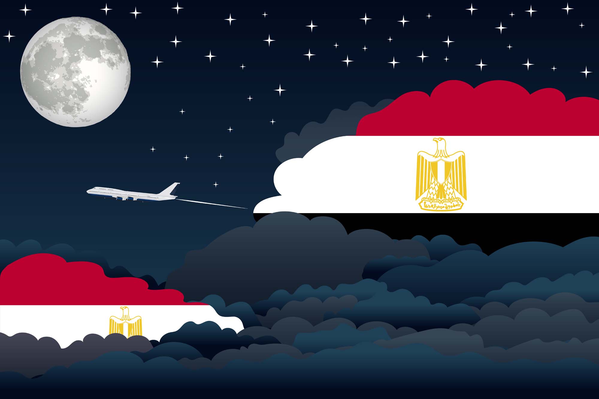 Egypt Night Clouds Blanket Throw image 2