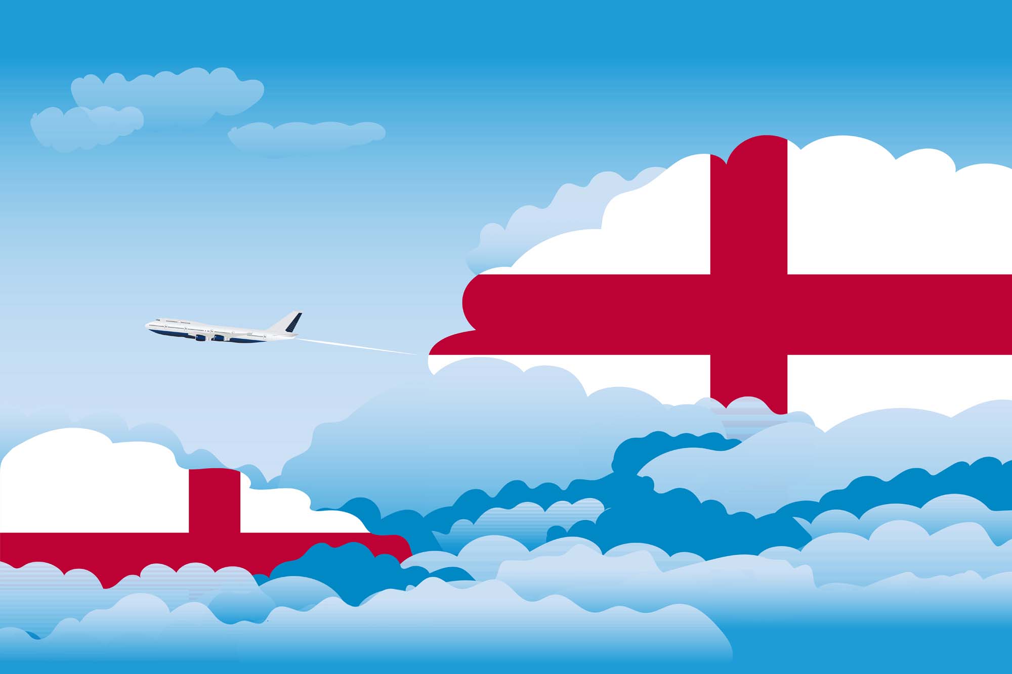 England Day Clouds Blanket Throw image 2