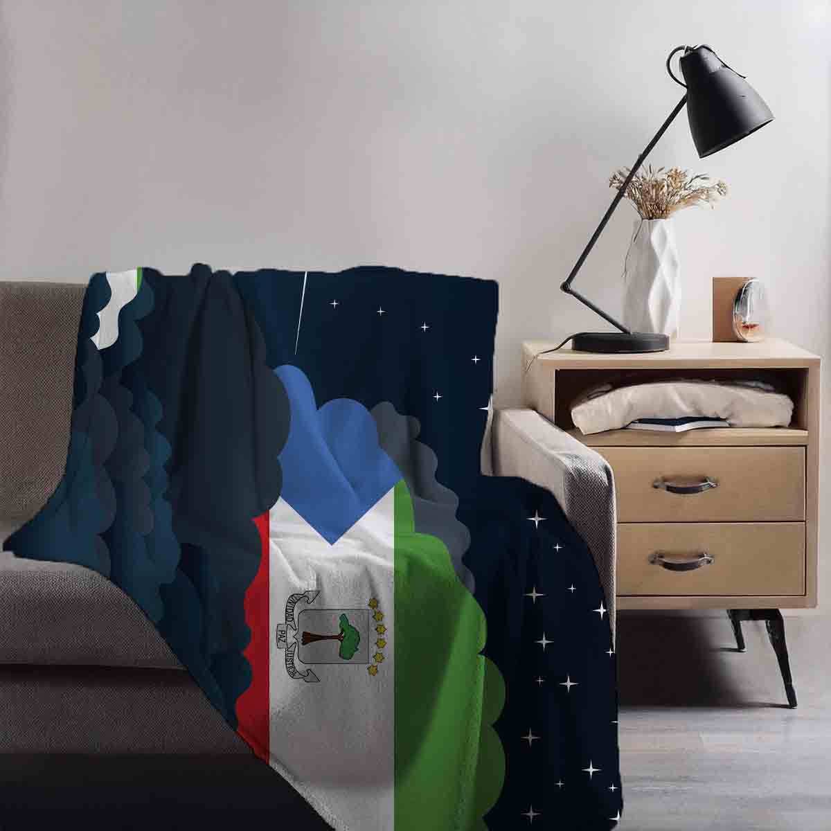 Equatorial Guinea Night Clouds Blanket Throw