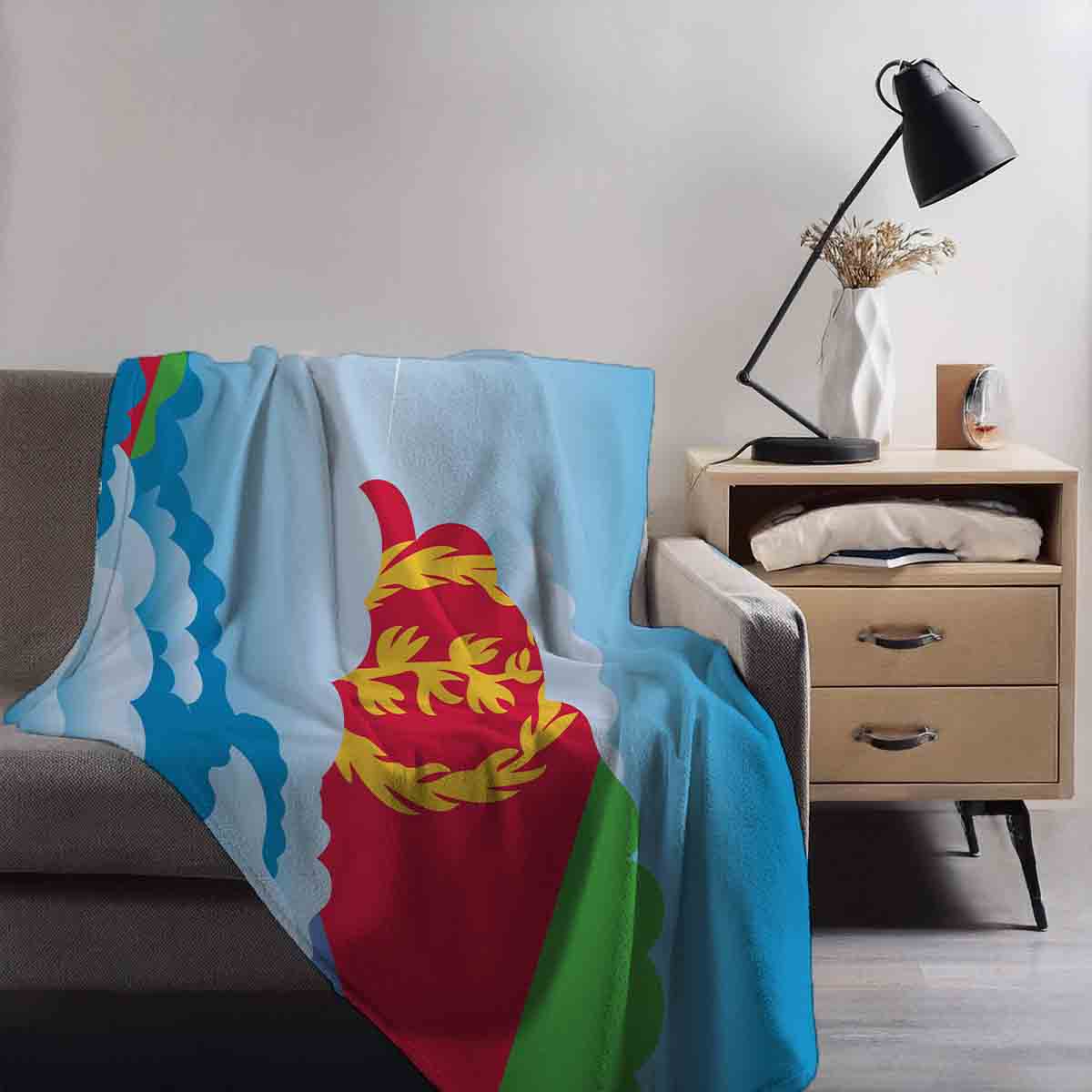 Eritrea Day Clouds Blanket Throw