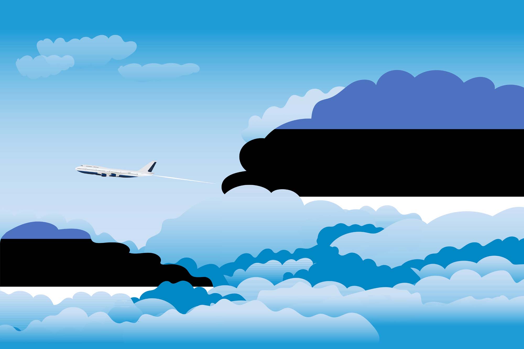 Estonia Day Clouds Blanket Throw image 2