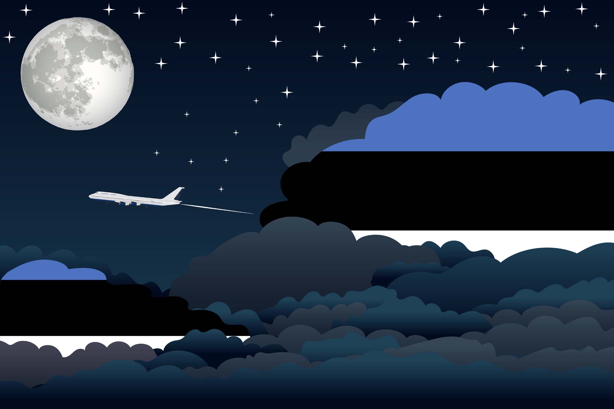 Estonia Night Clouds Blanket Throw image 2