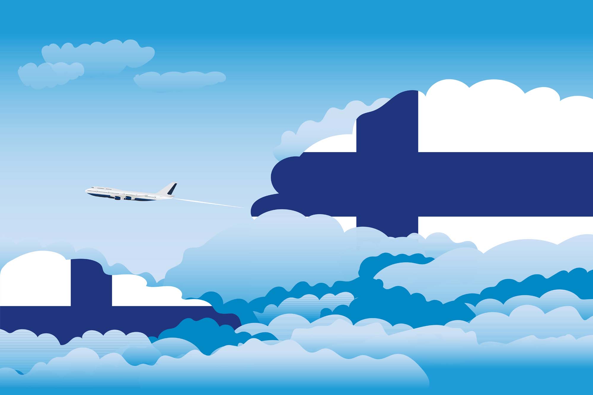 Finland Day Clouds Blanket Throw image 2
