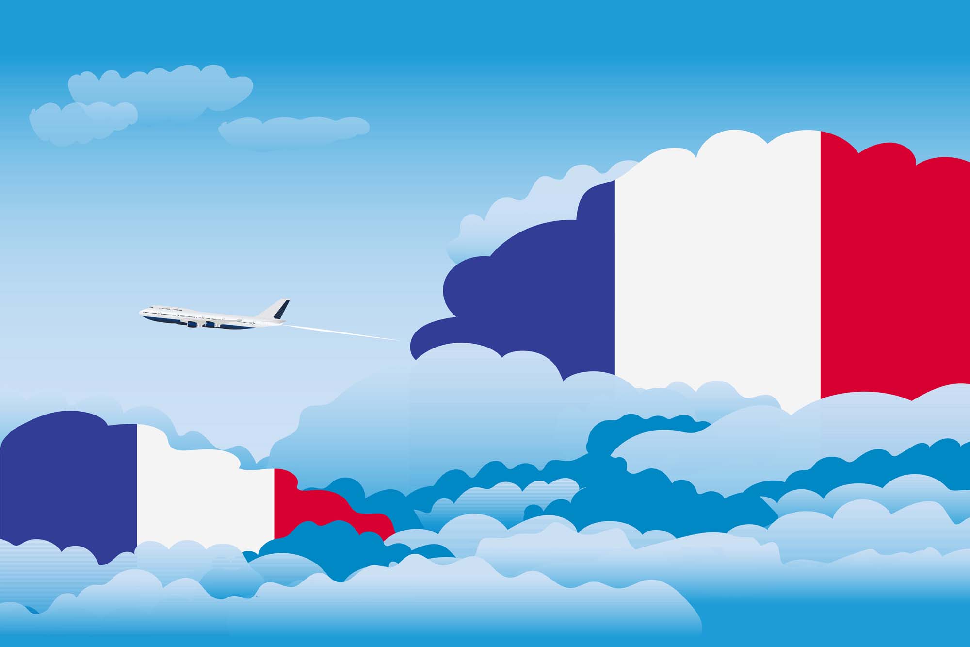 France Day Clouds Blanket Throw image 2