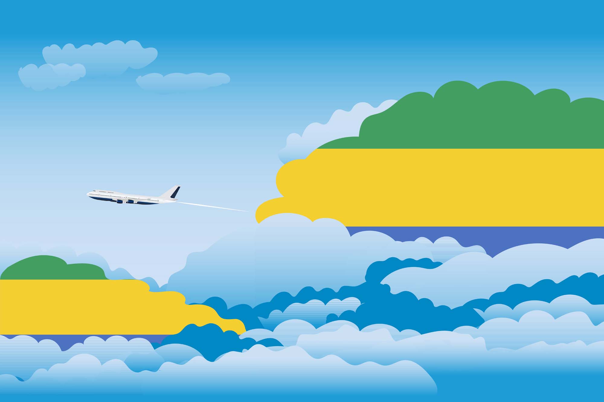 Gabon Day Clouds Blanket Throw image 2