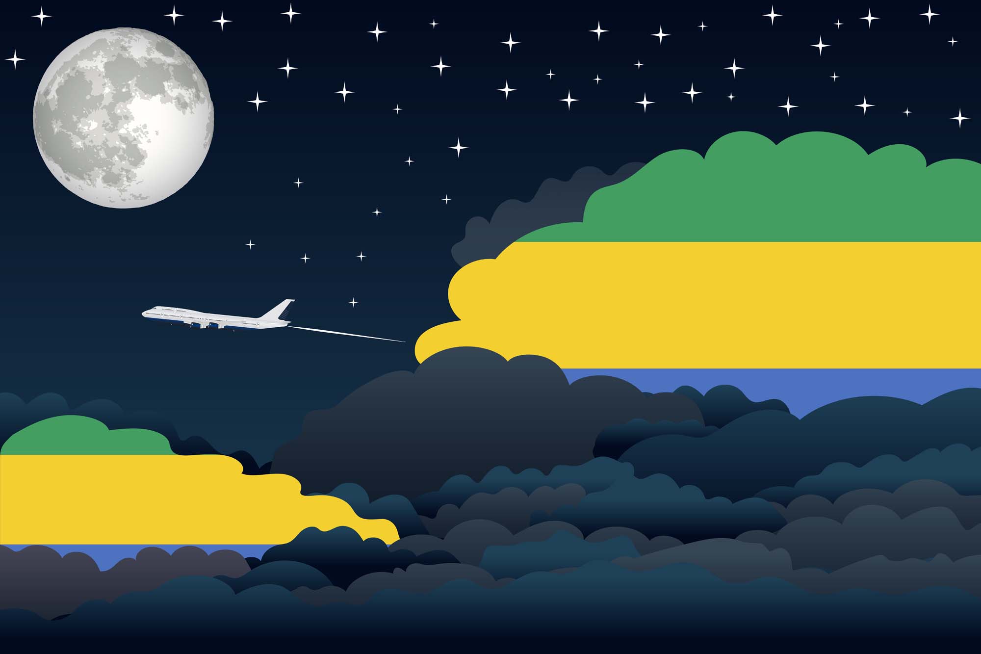 Gabon Night Clouds Blanket Throw image 2