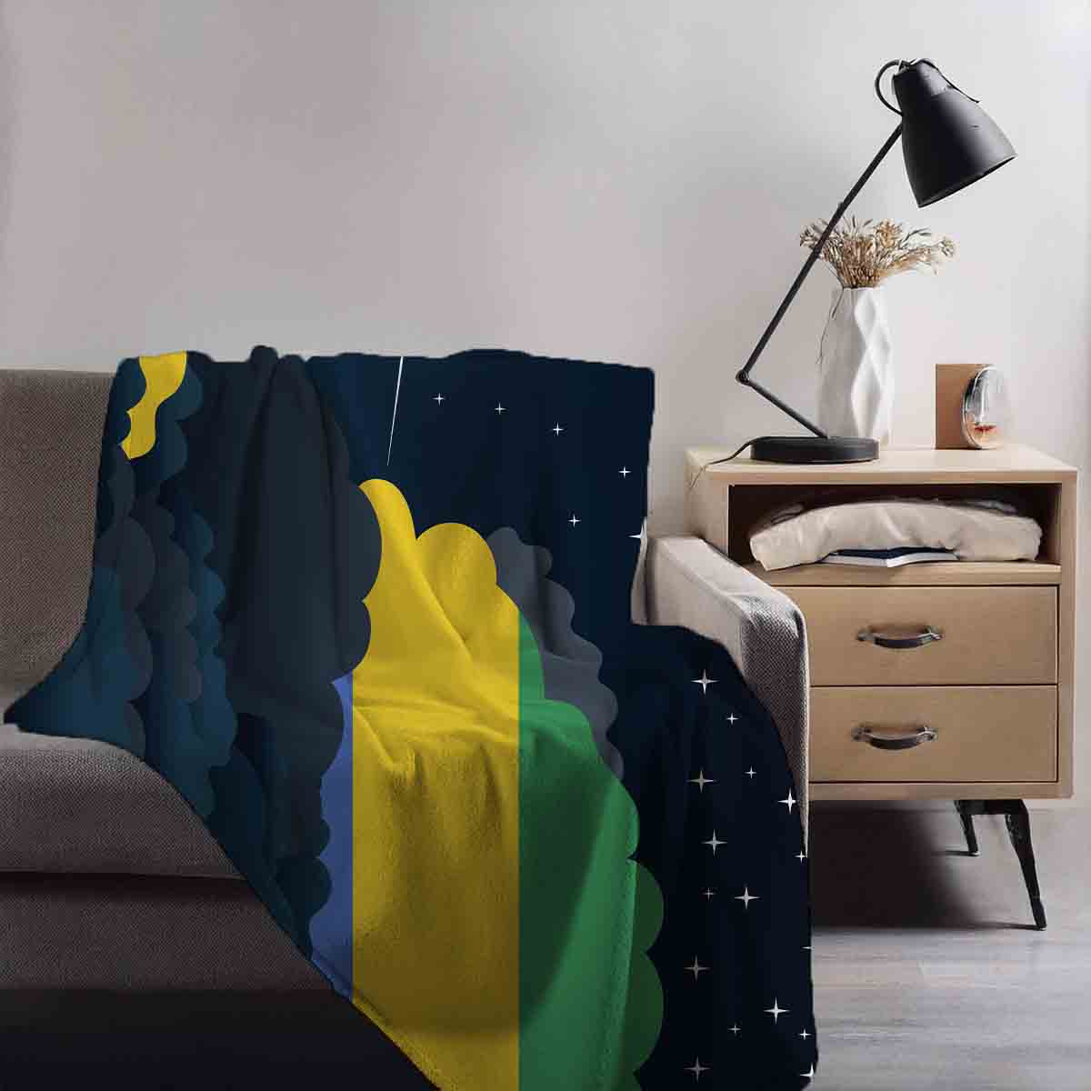 Gabon Night Clouds Blanket Throw
