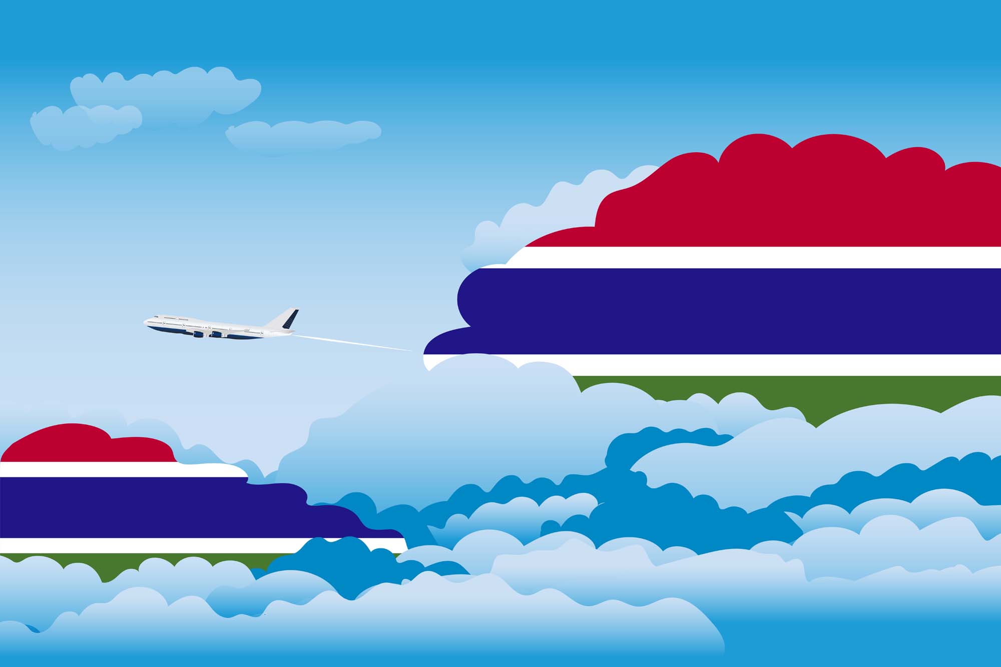 Gambia Day Clouds Blanket Throw image 2