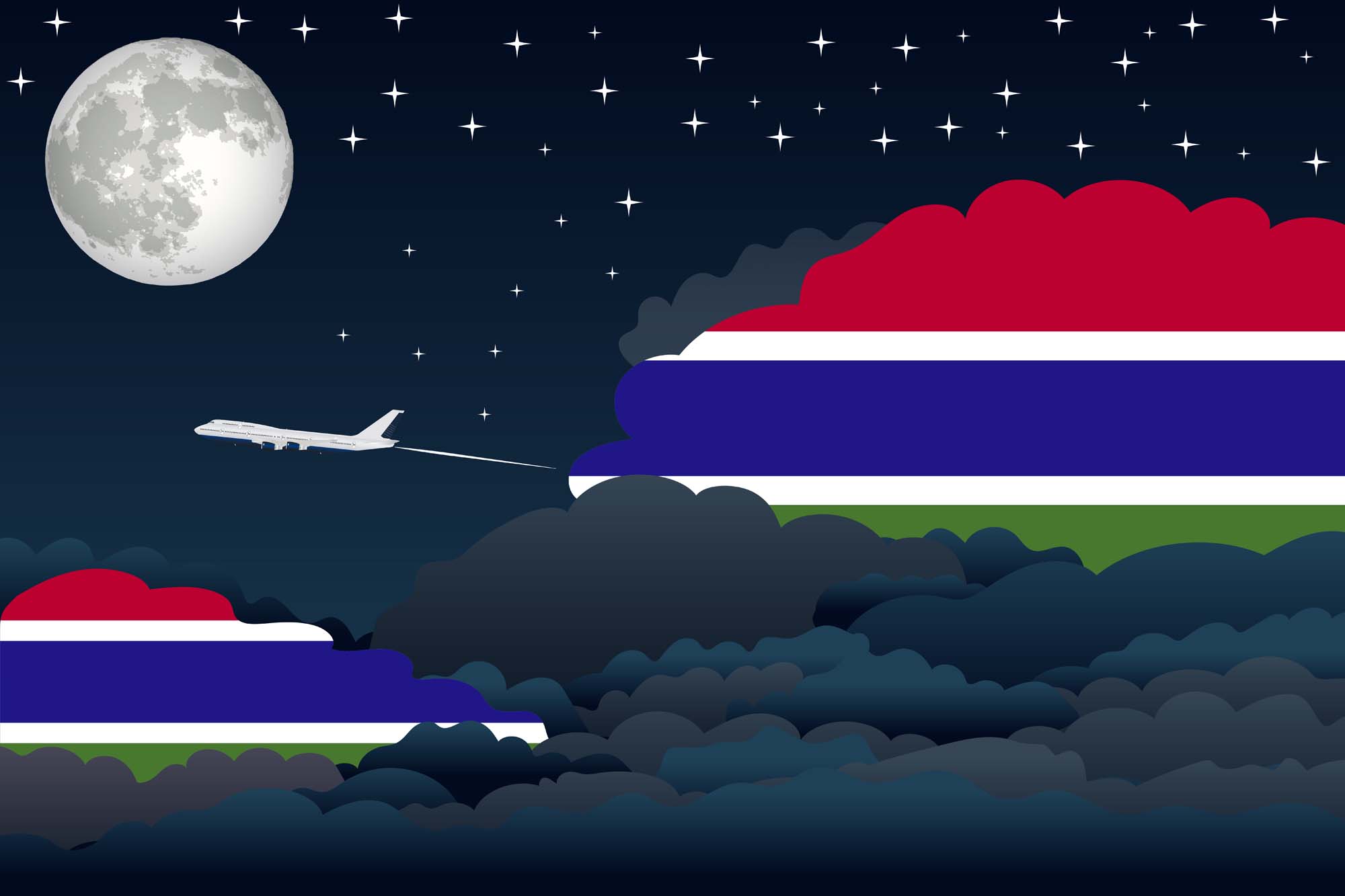 Gambia Night Clouds Blanket Throw image 2