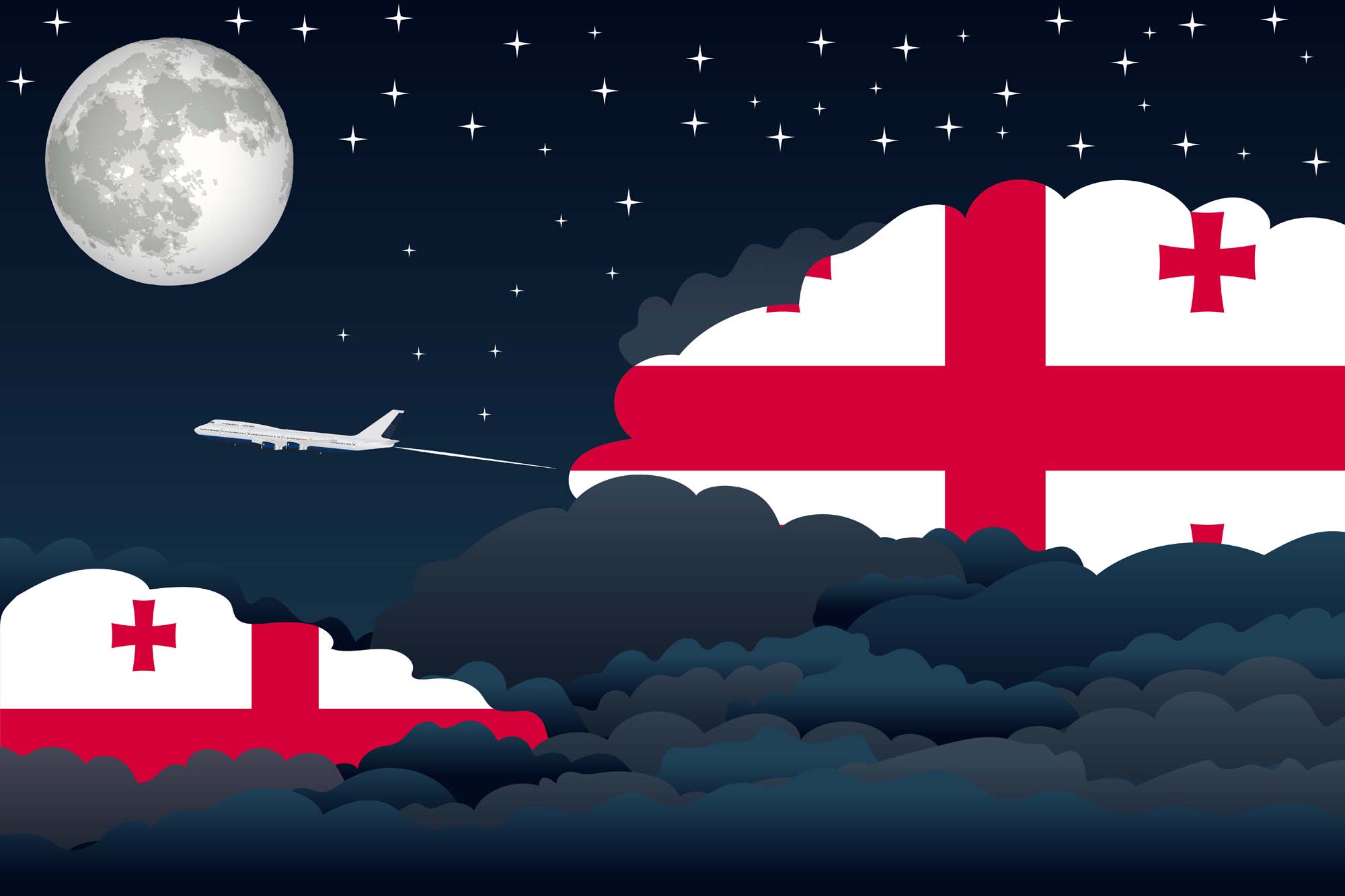 Georgia Night Clouds Blanket Throw image 2