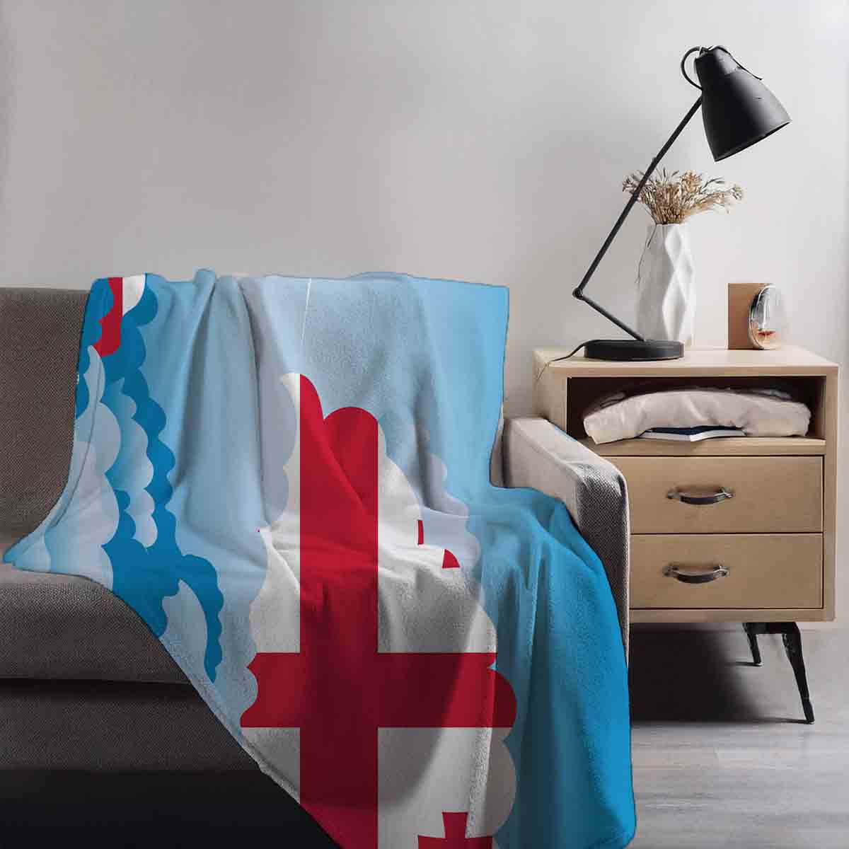 Georgia Day Clouds Blanket Throw
