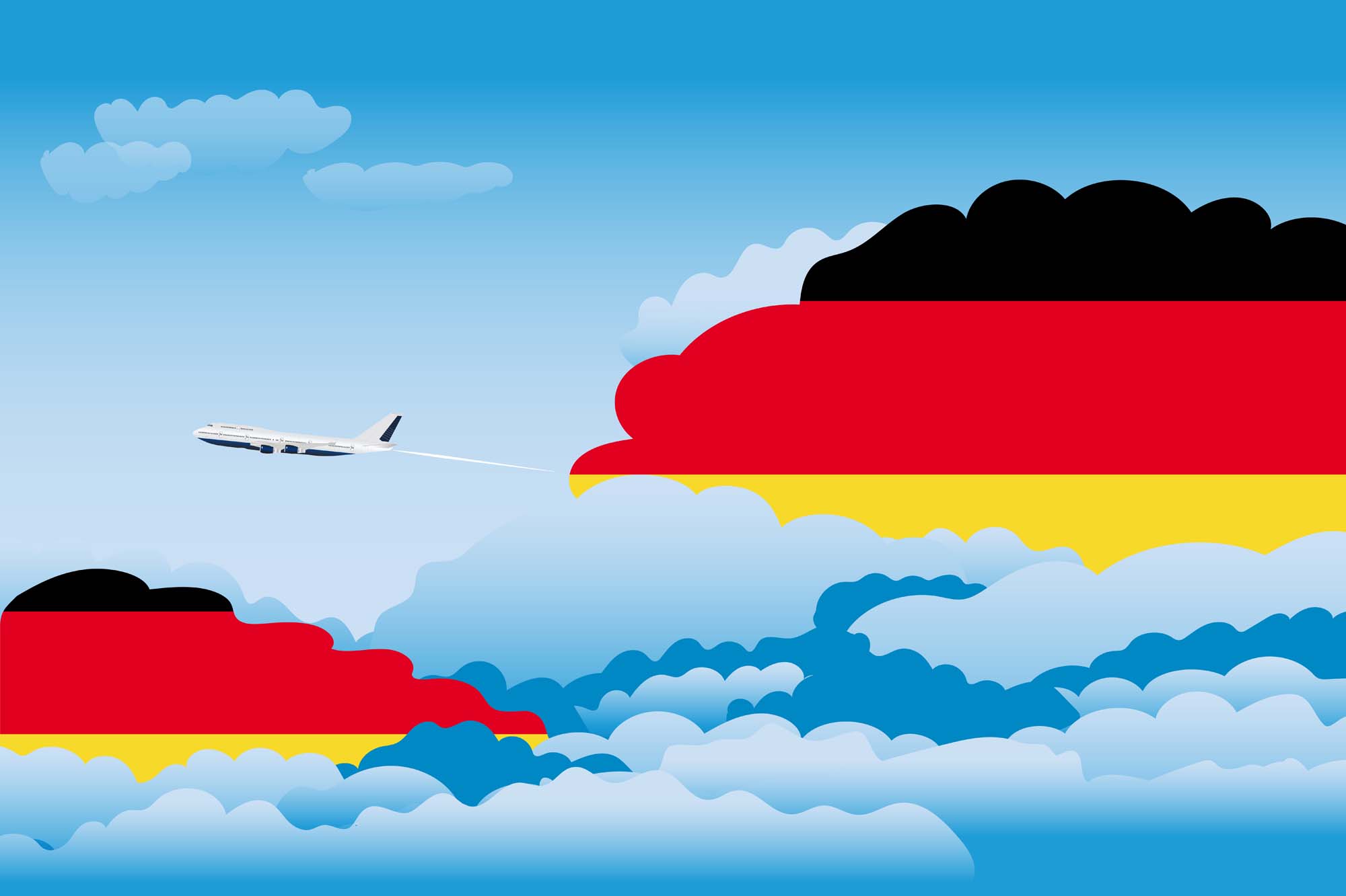 Germany Day Clouds Blanket Throw image 2