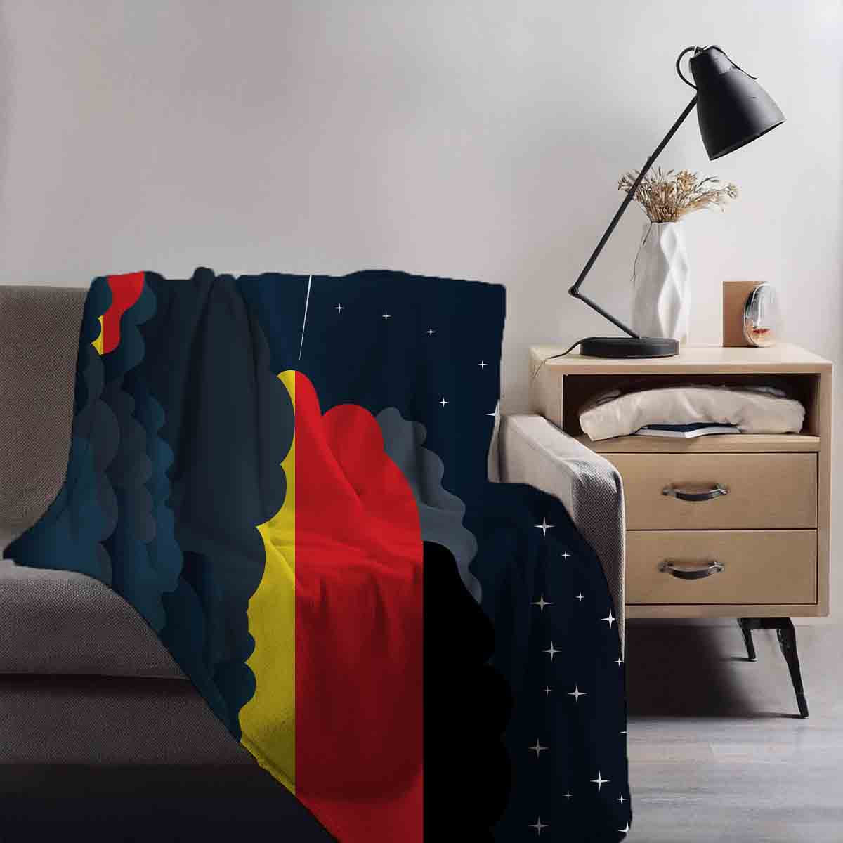Germany Night Clouds Blanket Throw