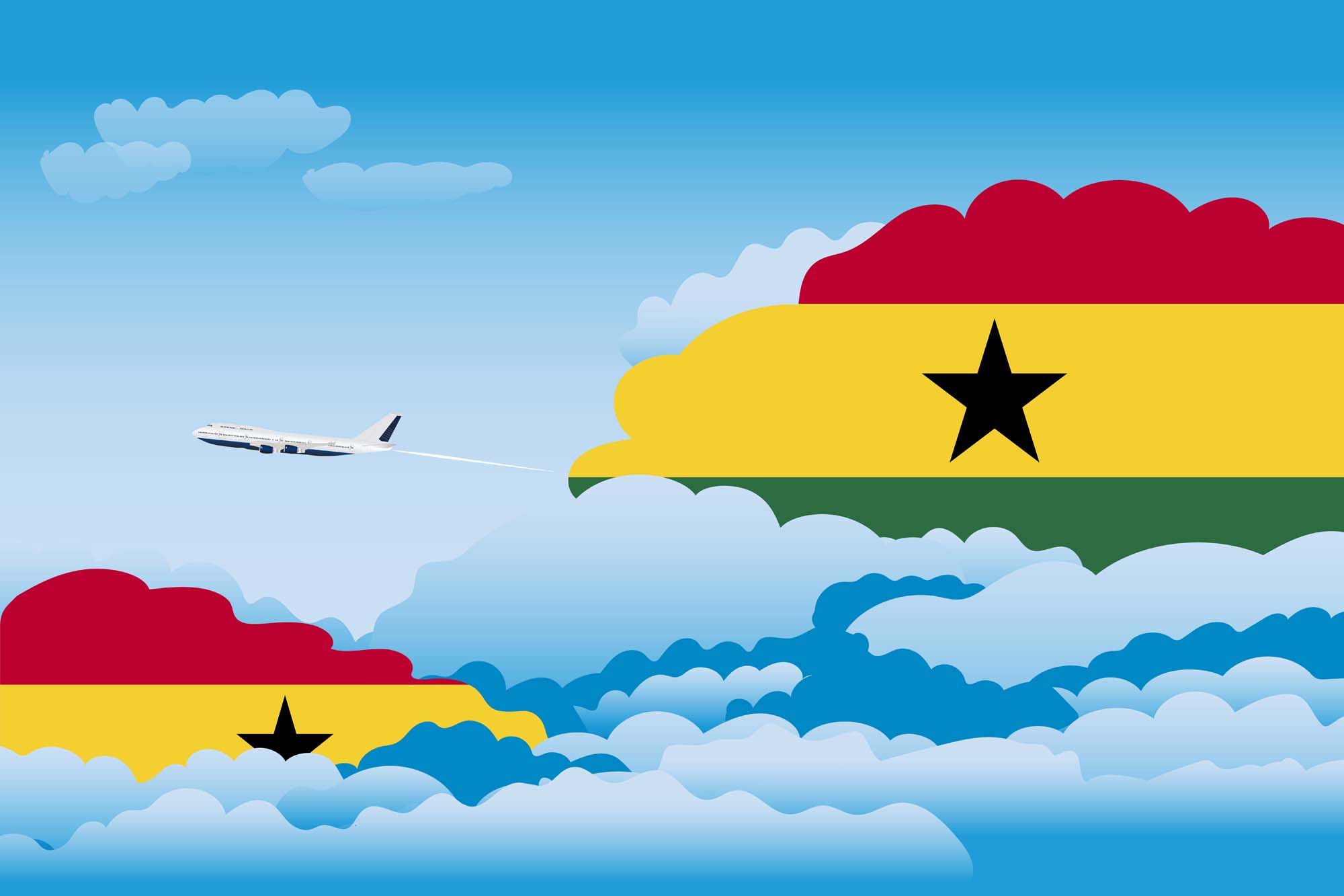 Ghana Day Clouds Blanket Throw image 2