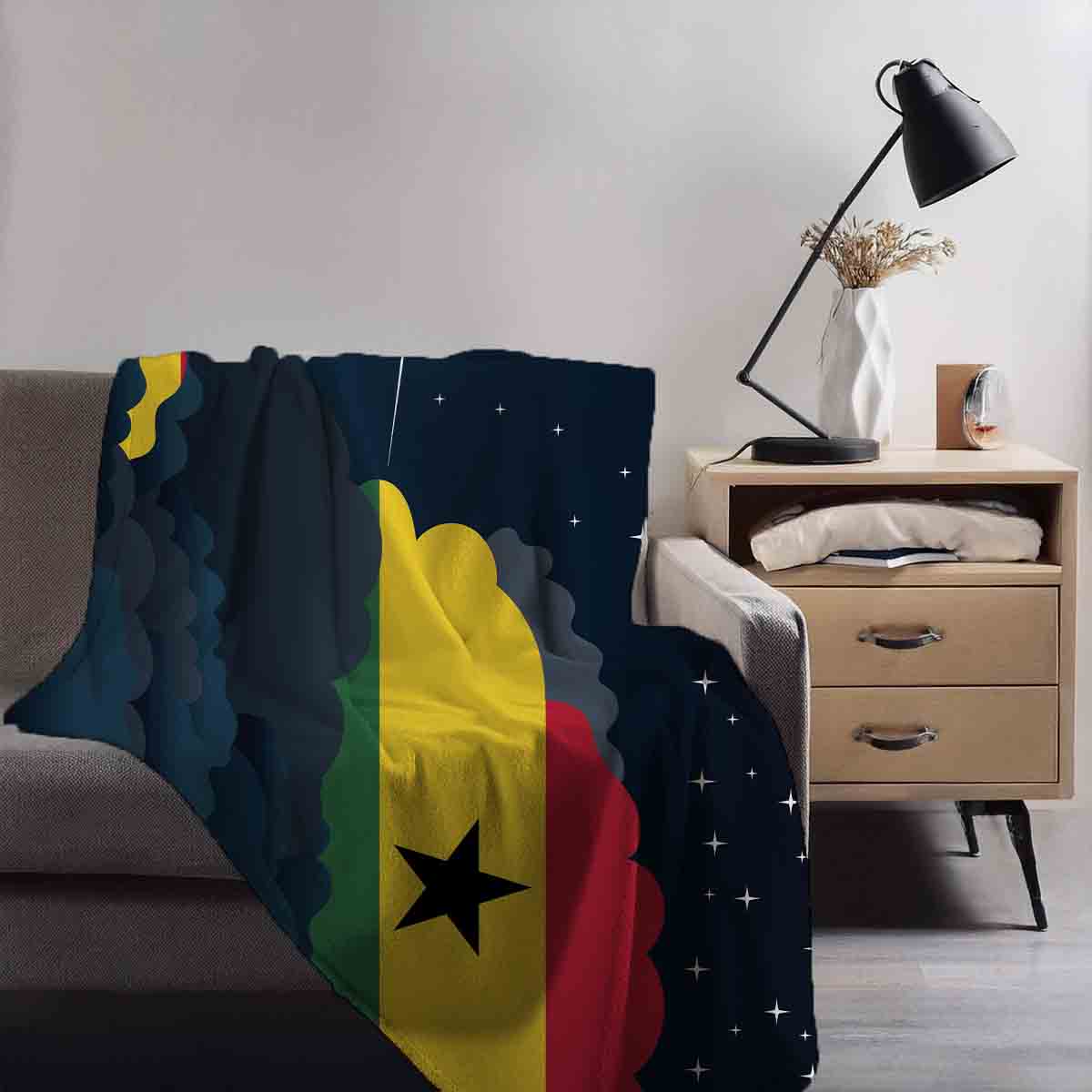 Ghana Night Clouds Blanket Throw
