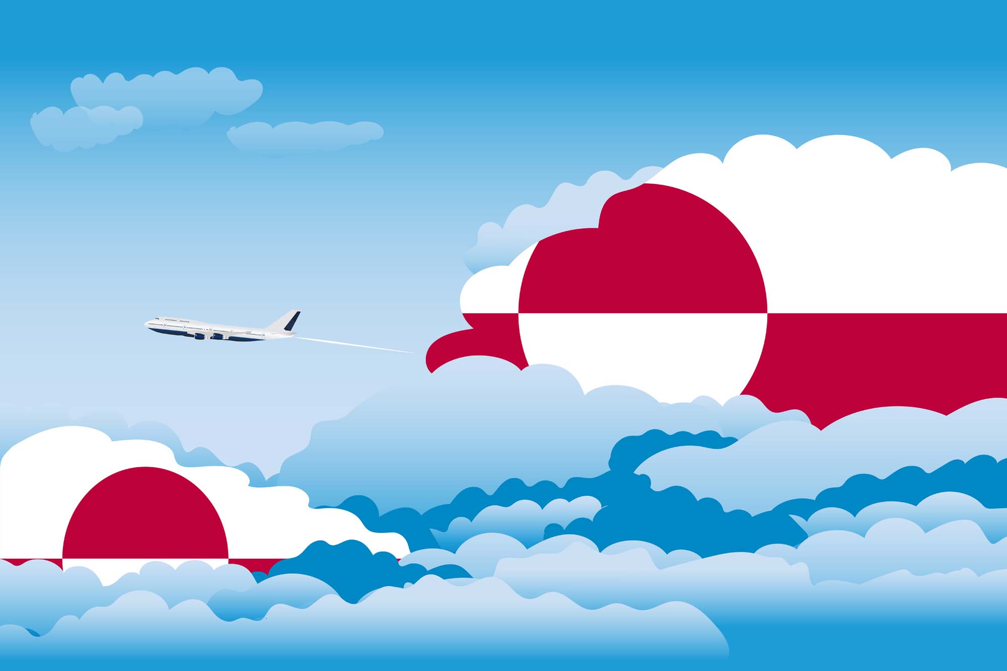 Greenland Day Clouds Blanket Throw image 2