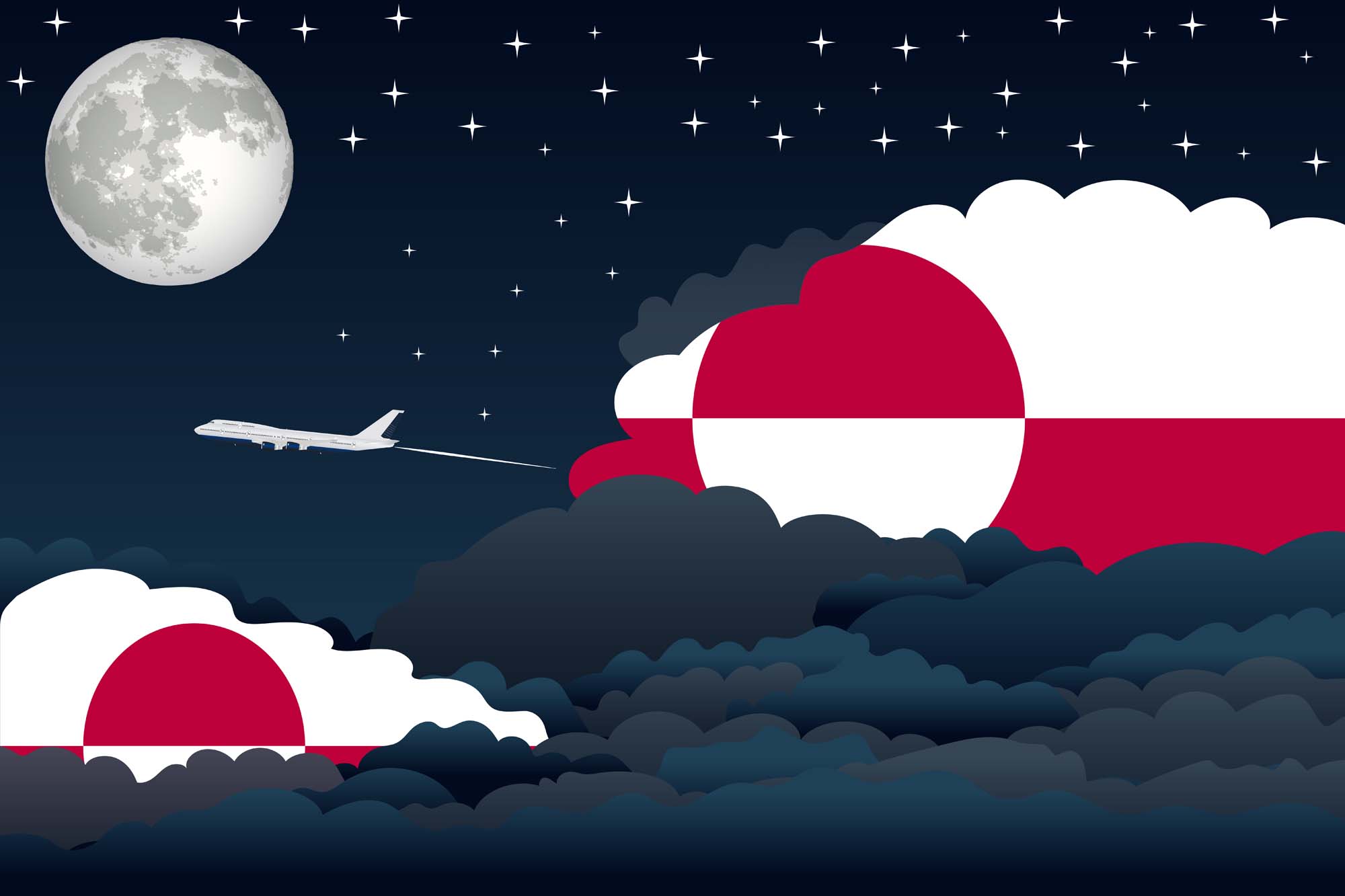 Greenland Night Clouds Blanket Throw image 2