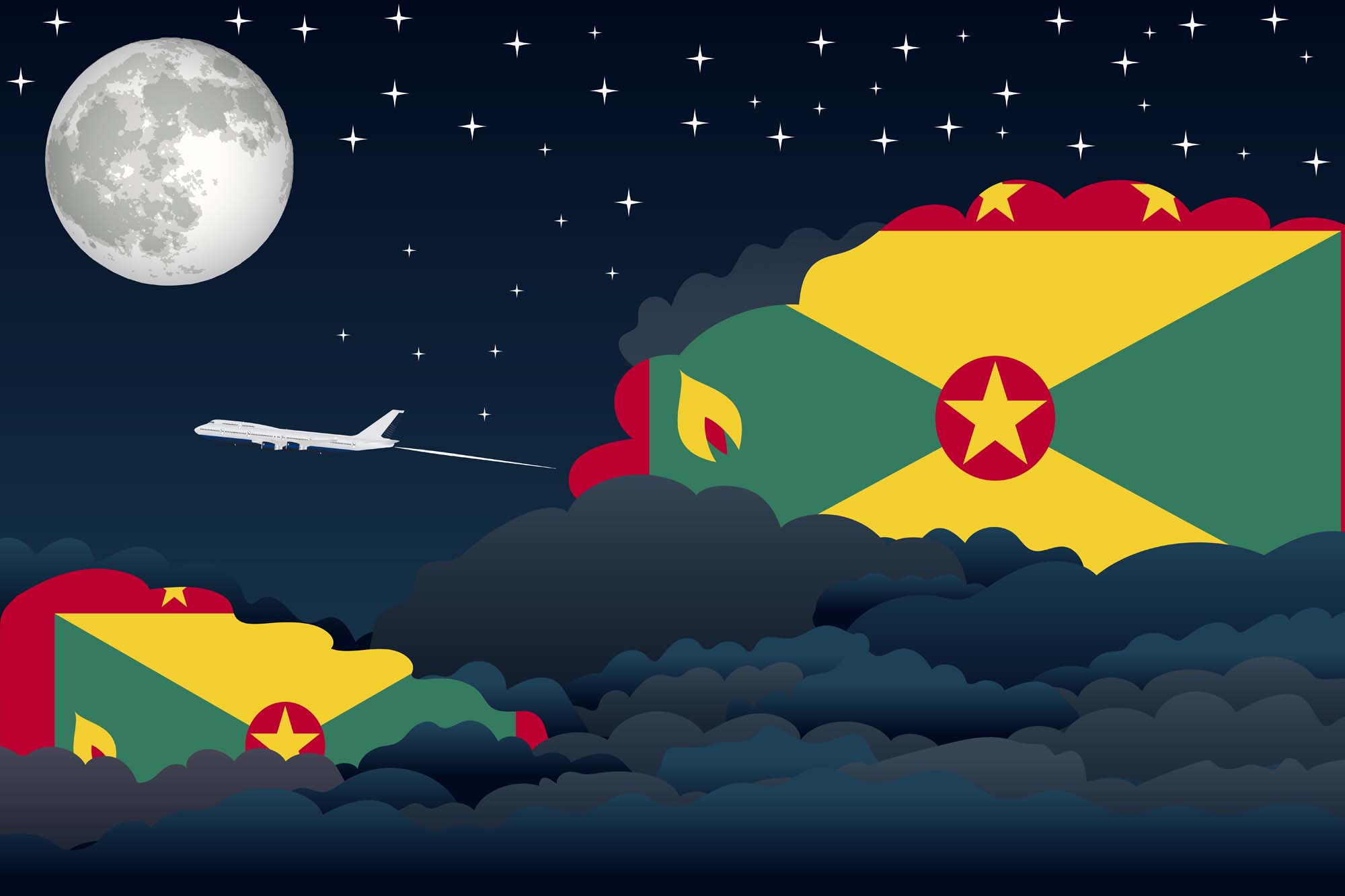 Grenada Night Clouds Blanket Throw image 2