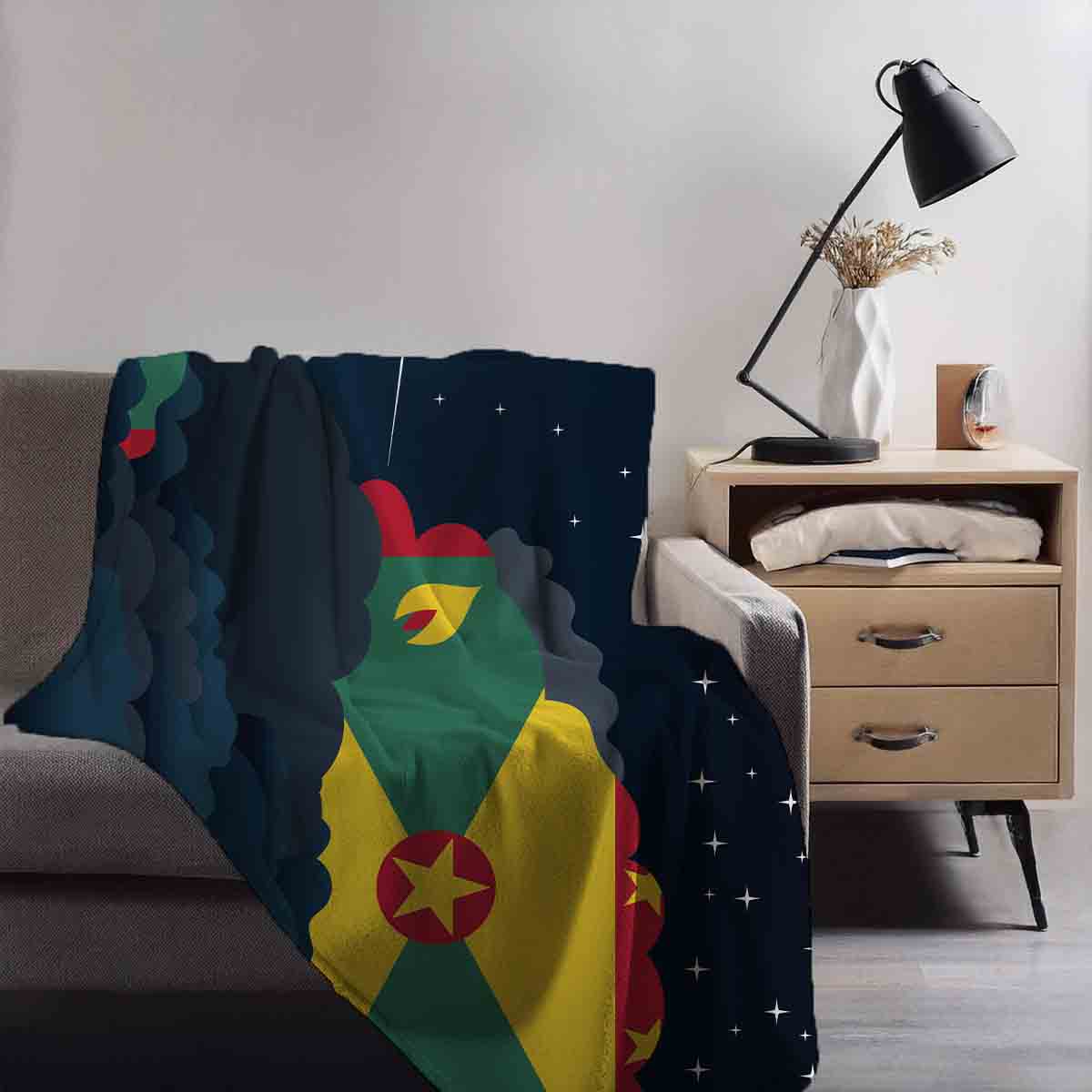 Grenada Night Clouds Blanket Throw