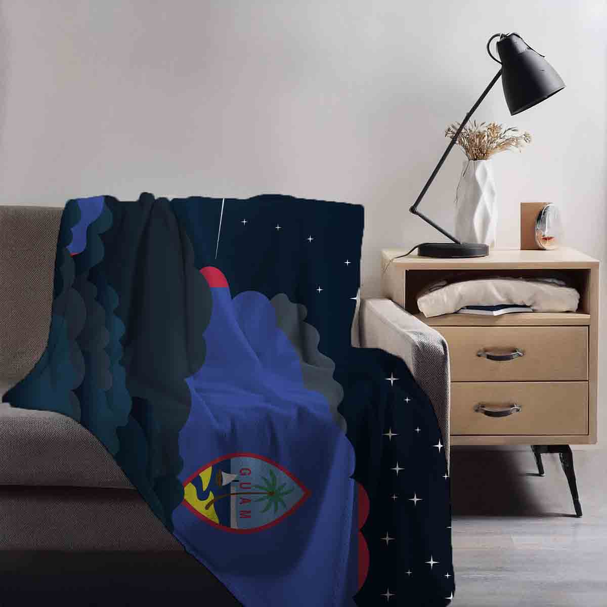 Guam Night Clouds Blanket Throw