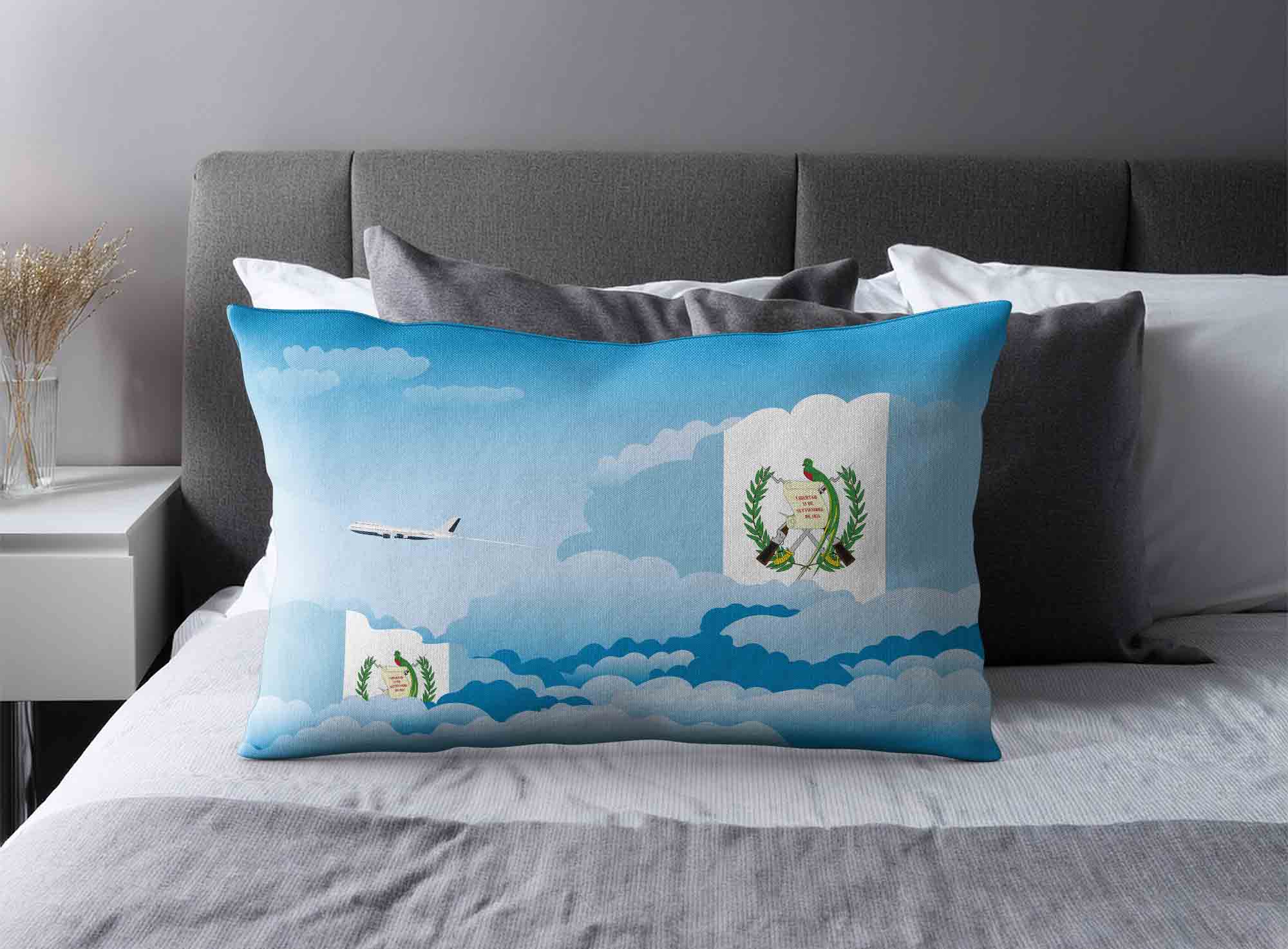 Guatemala World Airplane Day Clouds Square & Rectangle Pillow Cases | Aviation Sky Travel Decorative Throw Pillow Covers image 2