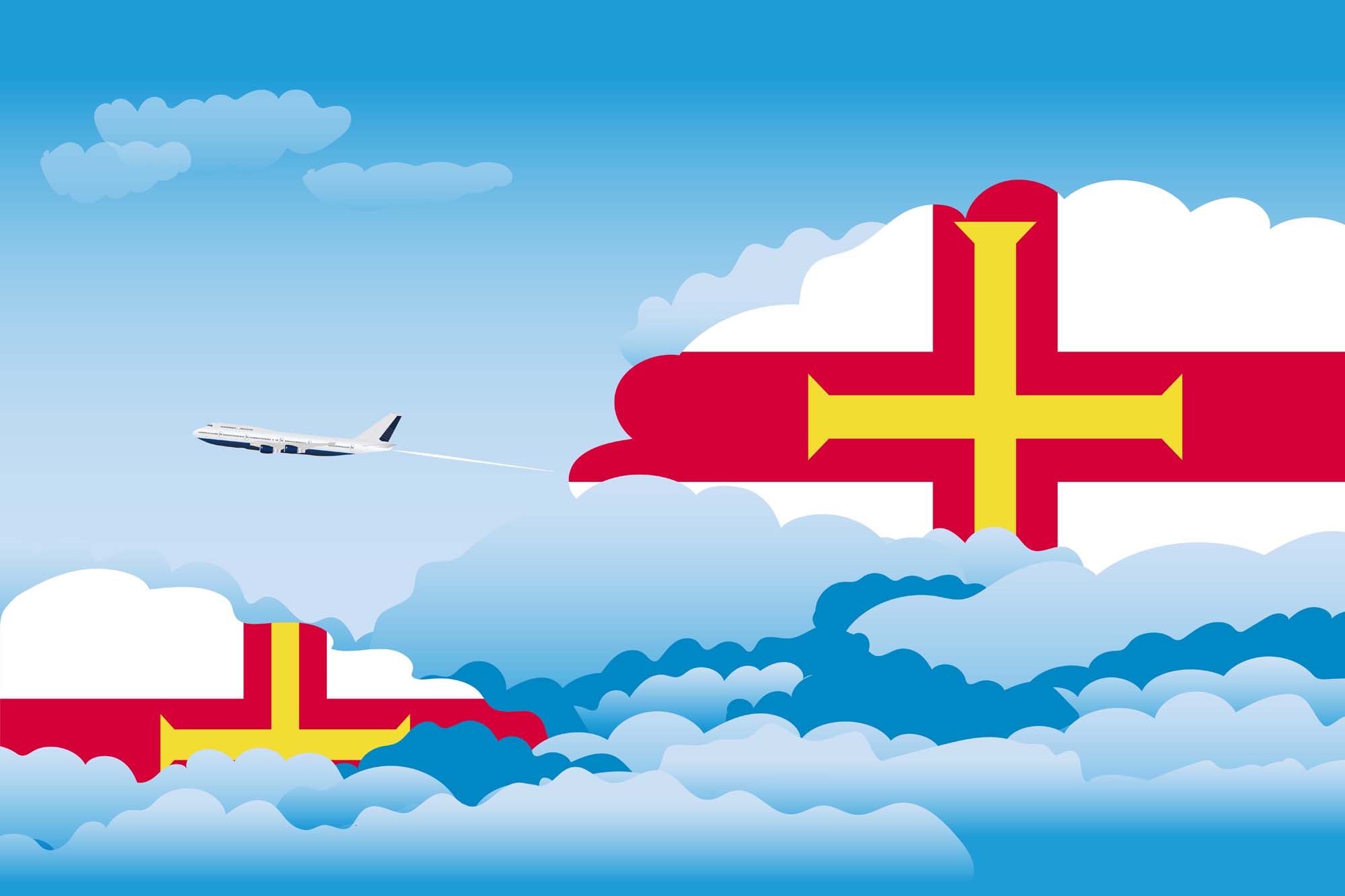 Guernsey Day Clouds Blanket Throw image 2
