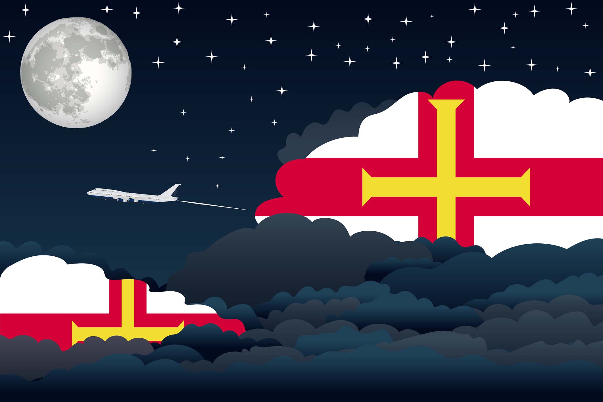 Guernsey Night Clouds Blanket Throw image 2