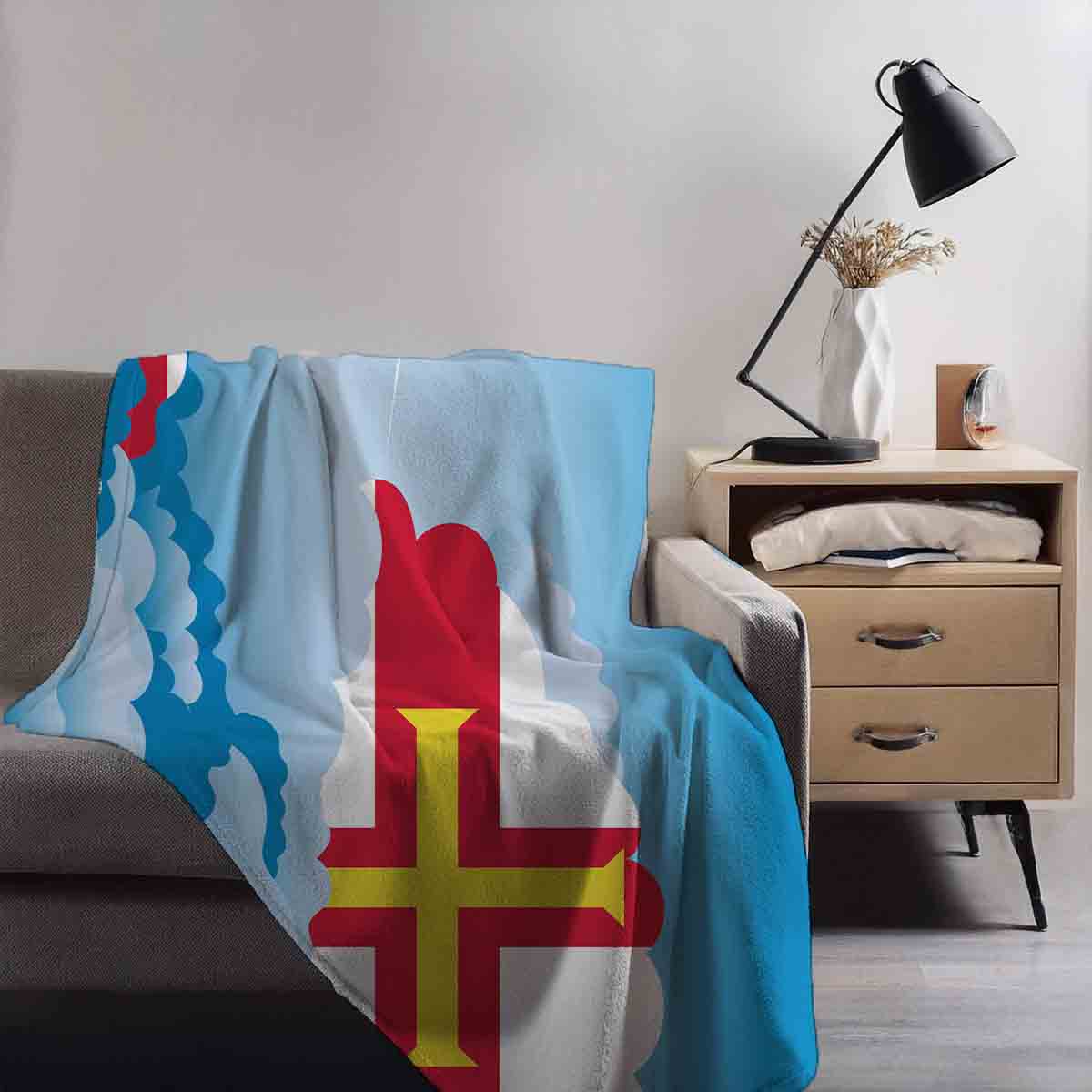 Guernsey Day Clouds Blanket Throw