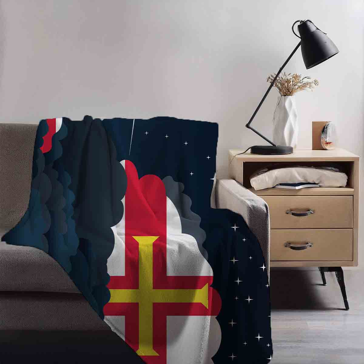 Guernsey Night Clouds Blanket Throw