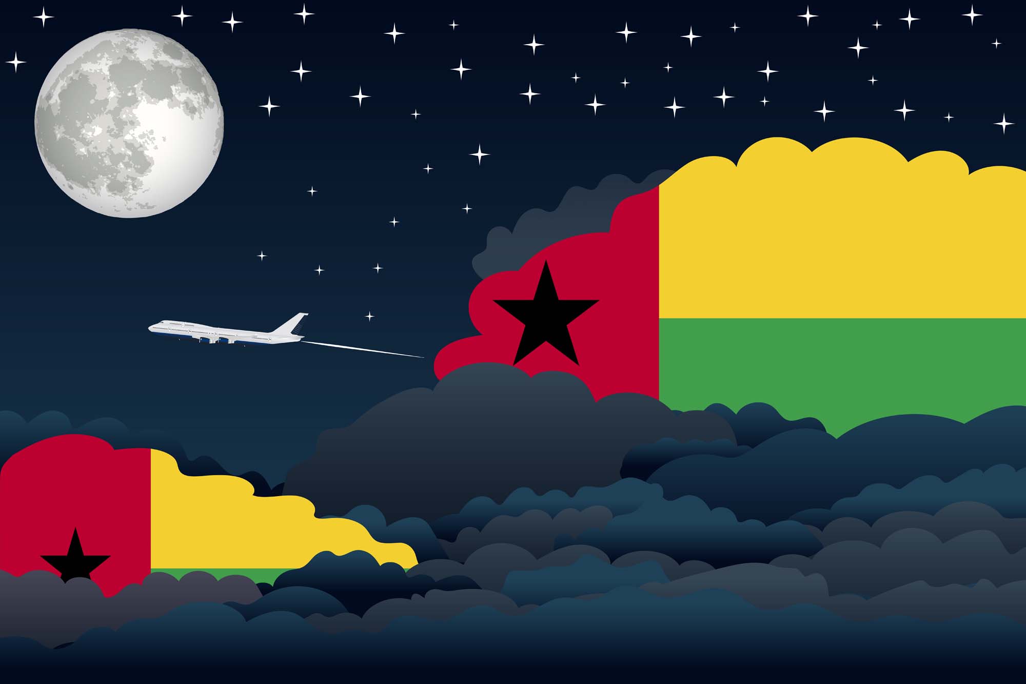 Guinea Night Clouds Blanket Throw image 2