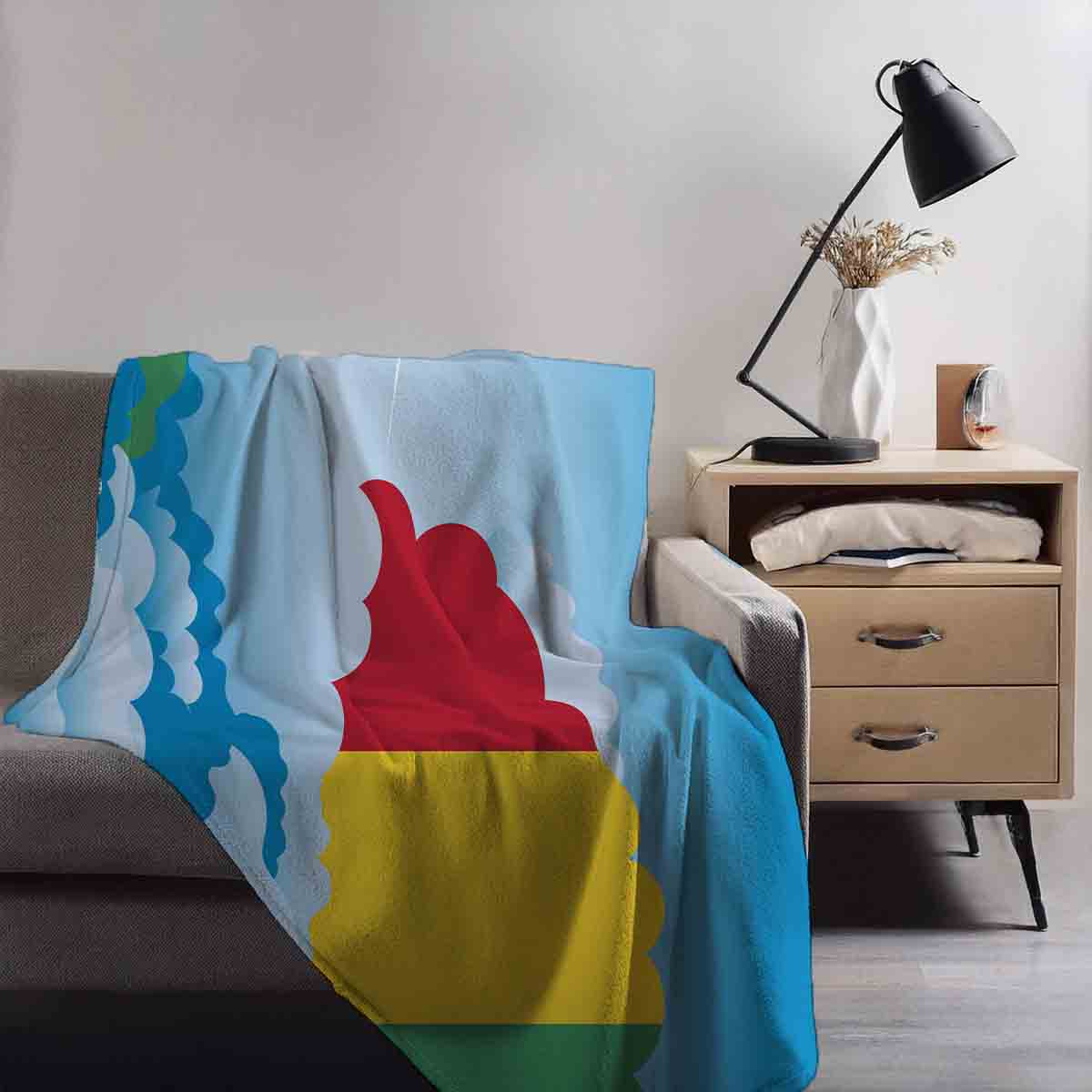 Guinea Day Clouds Blanket Throw