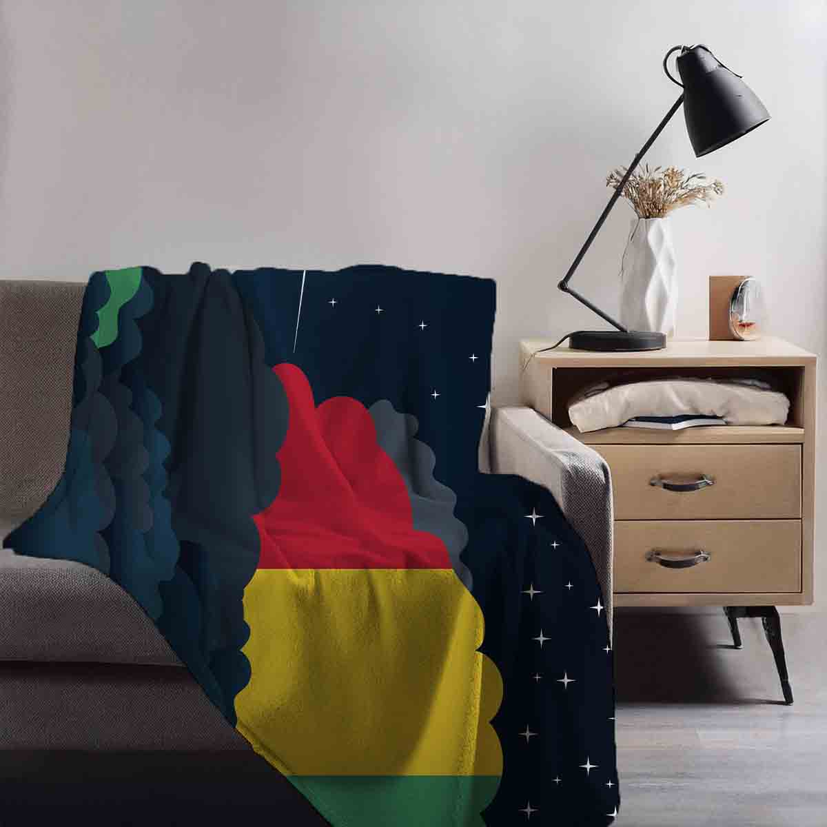 Guinea Night Clouds Blanket Throw