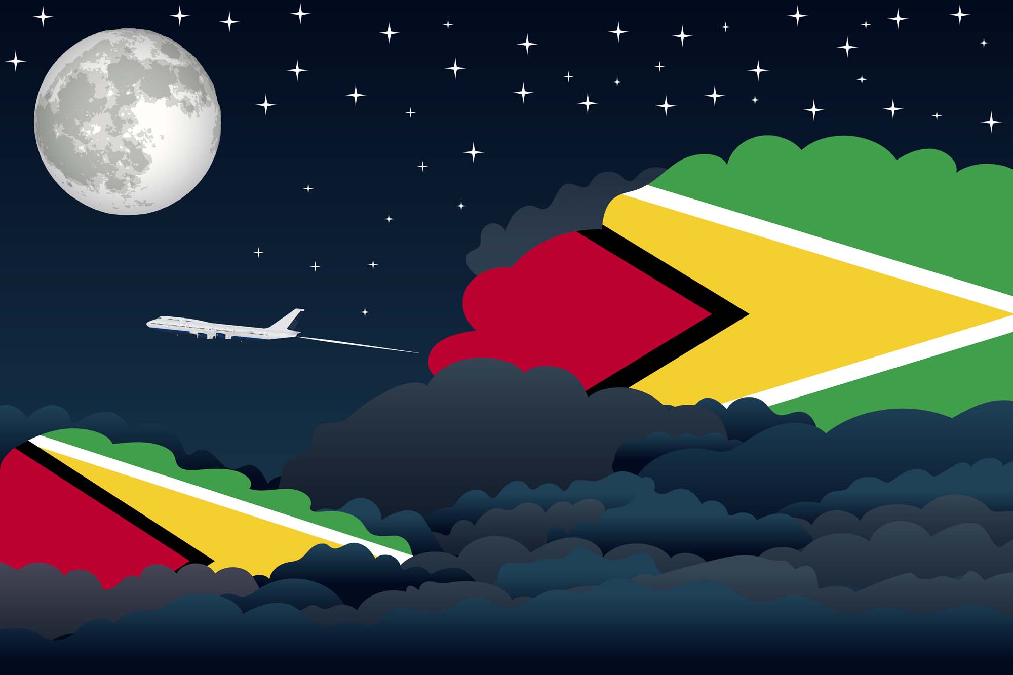 Guyana Night Clouds Blanket Throw image 2