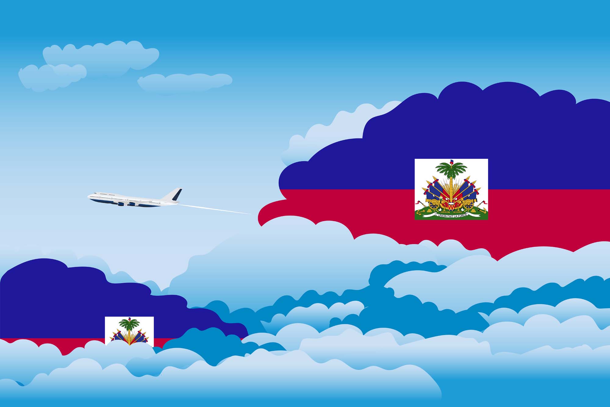 Haiti Day Clouds Blanket Throw image 2