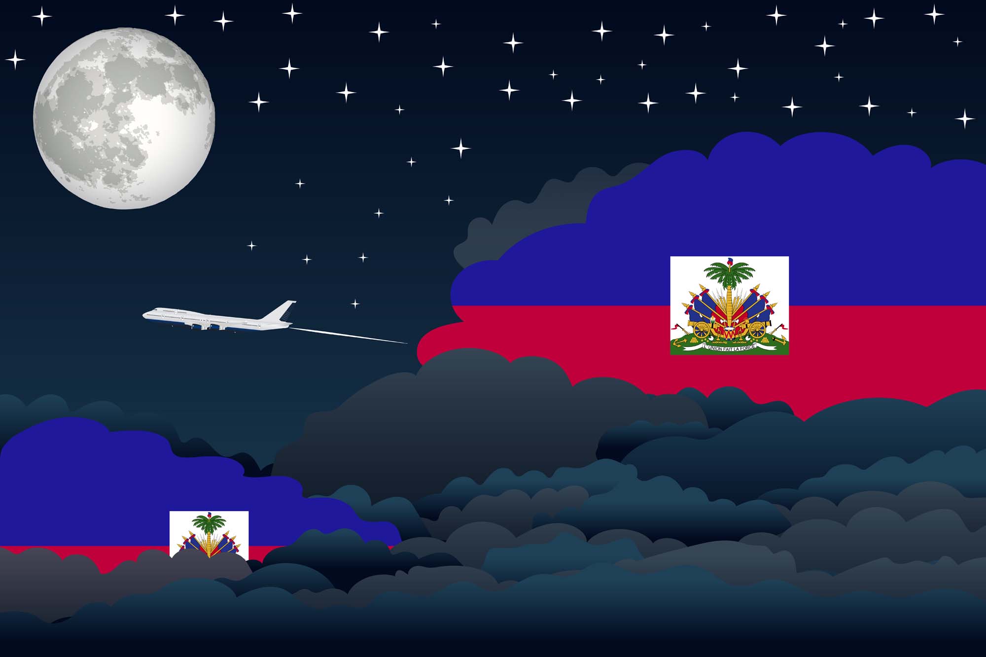 Haiti Night Clouds Blanket Throw image 2