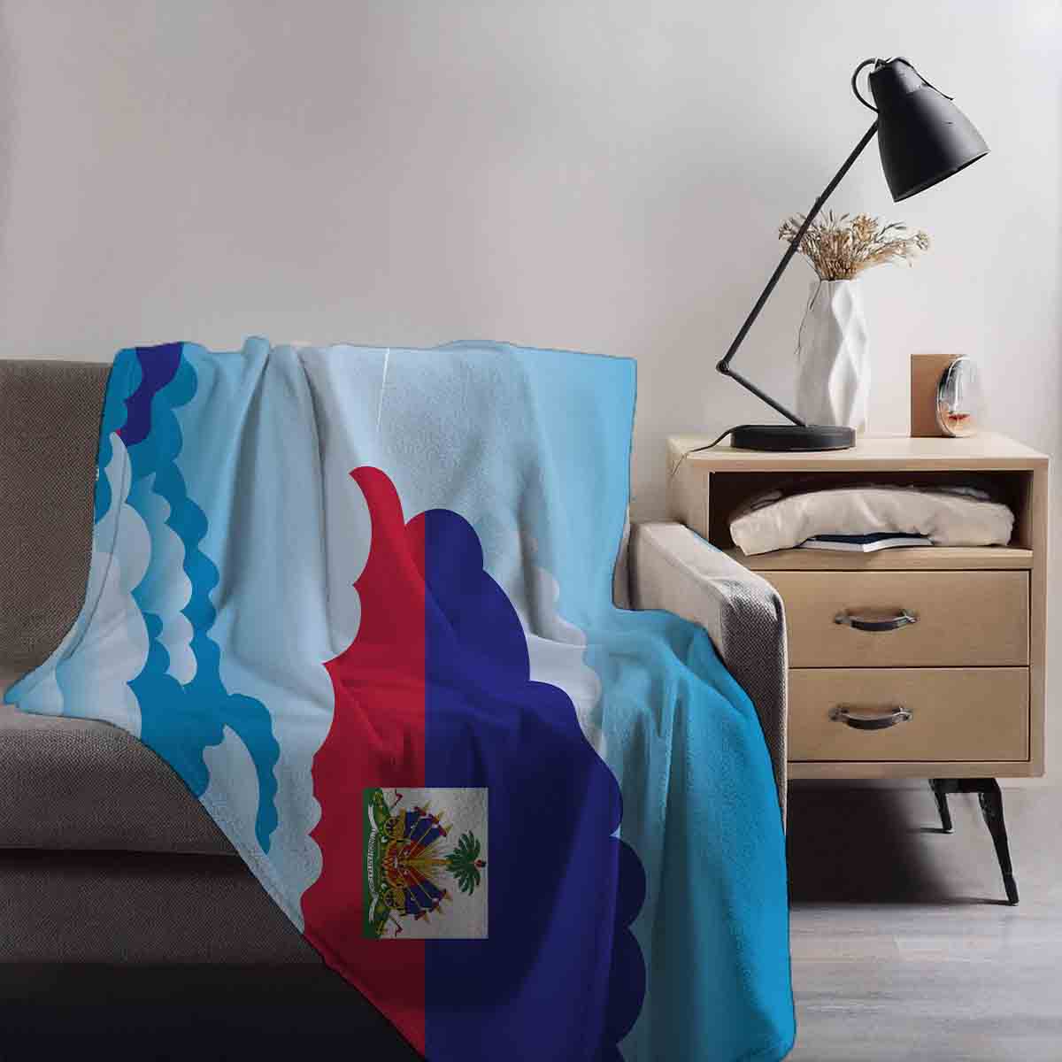 Haiti Day Clouds Blanket Throw