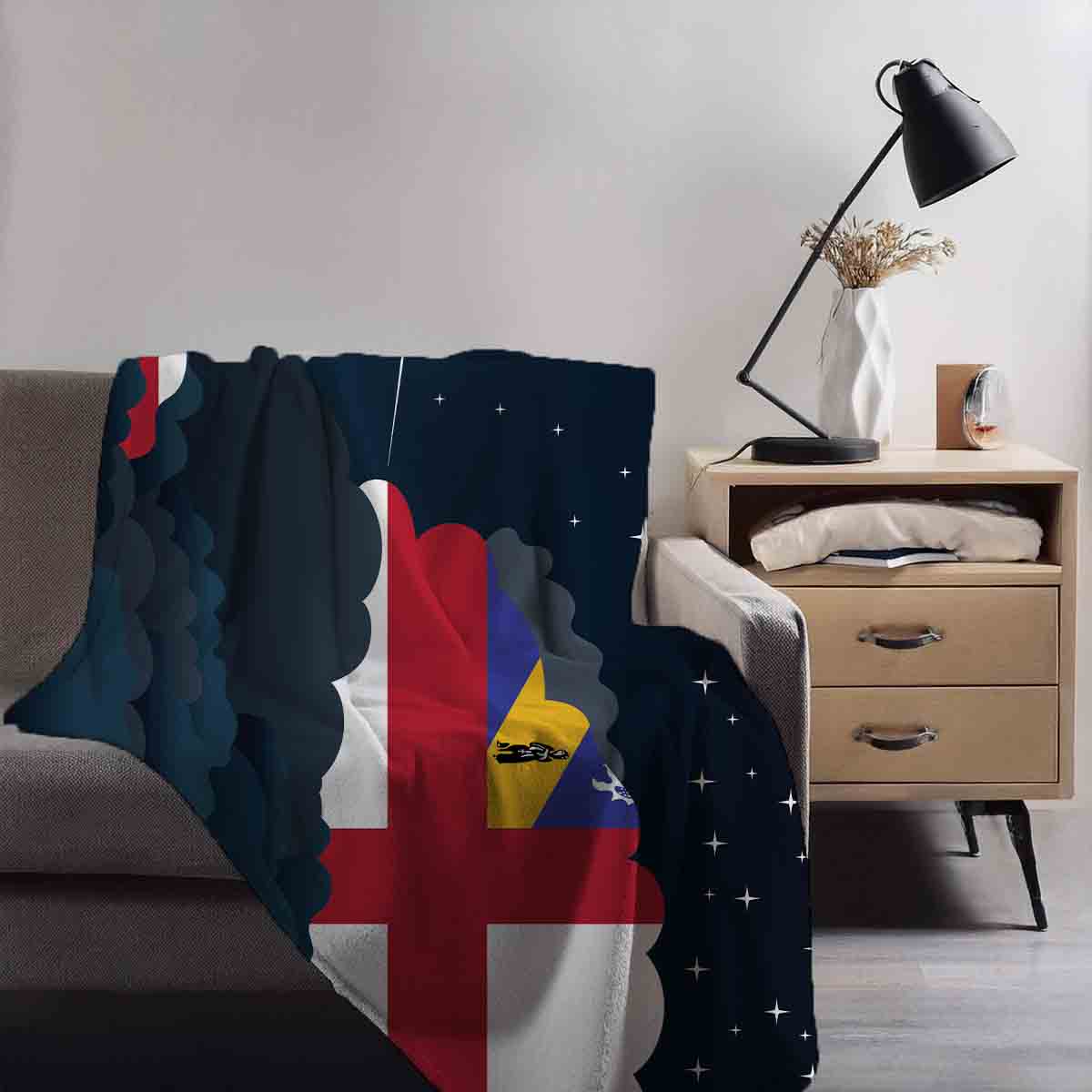 Herm Night Clouds Blanket Throw