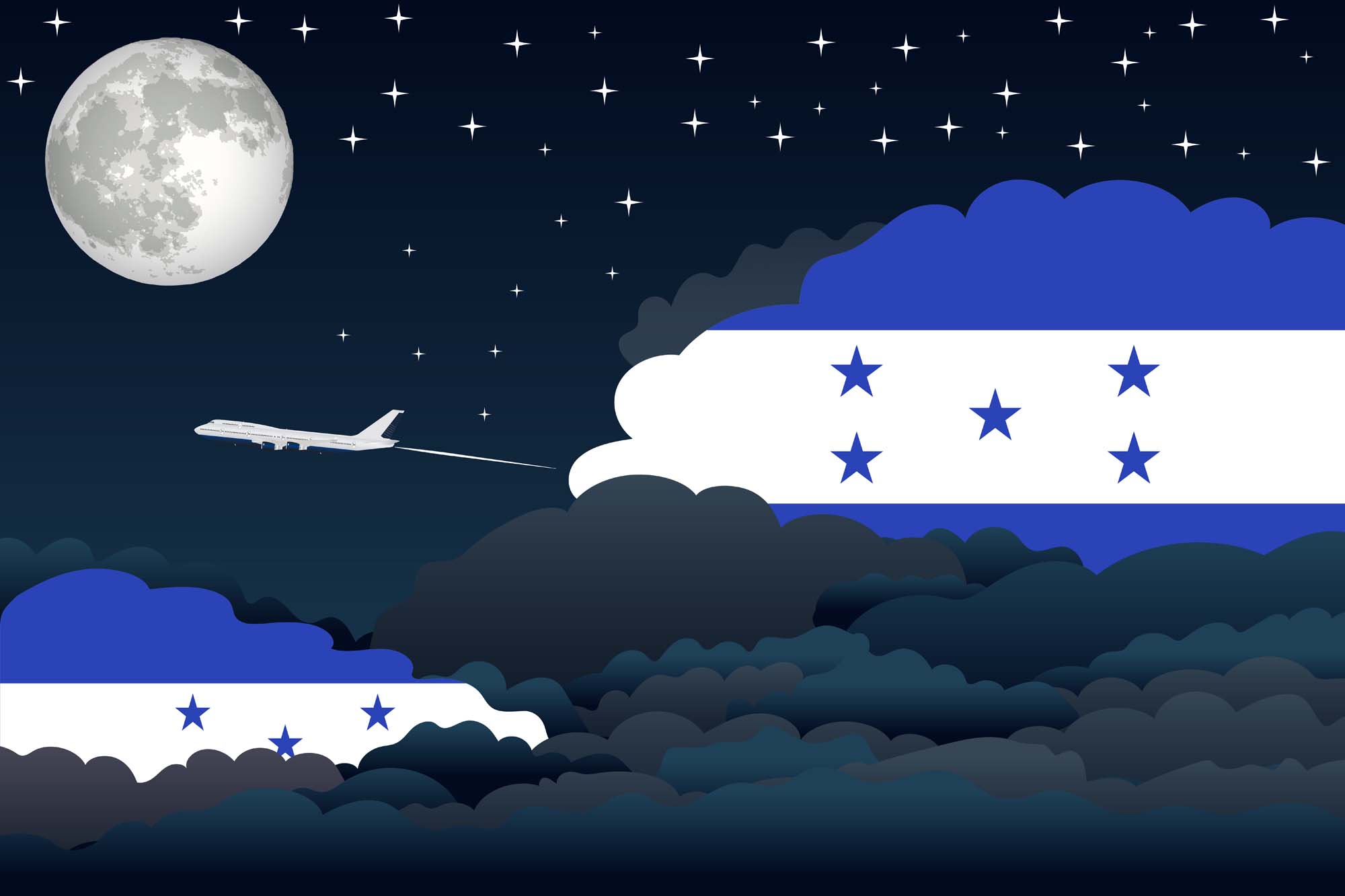 Honduras Night Clouds Blanket Throw image 2